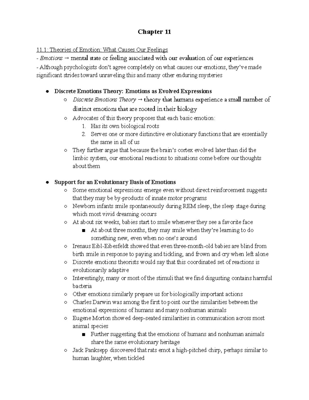 Psychology Chapter 11 - These Are Notes With As Much Detail As Possible From The Book, But I Do ...