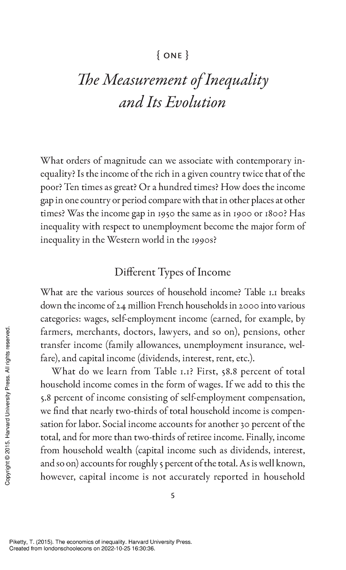 economics of inequality literature review