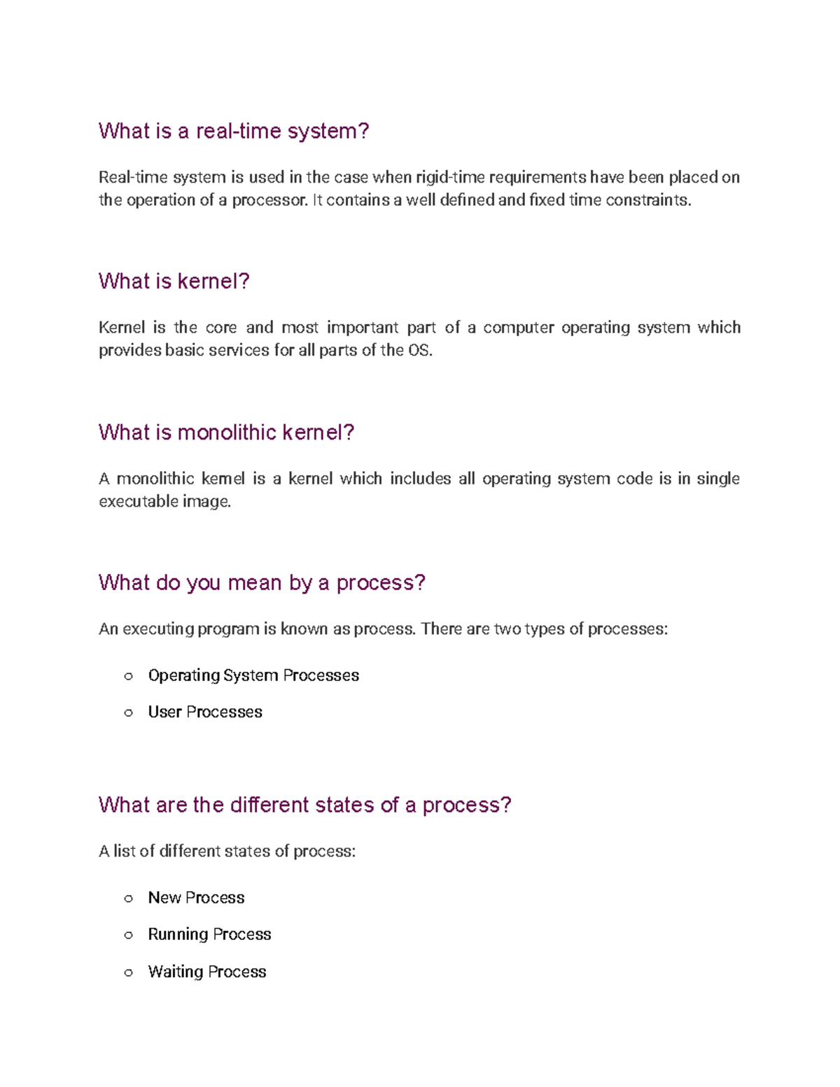 Operating System What is a realtime system? Realtime system is used