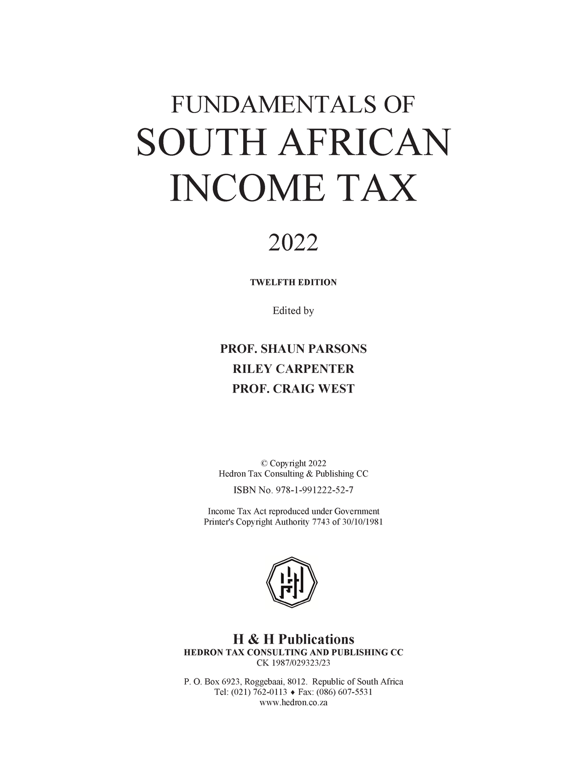 Fundamentals Of South African Tax 2024 Image to u