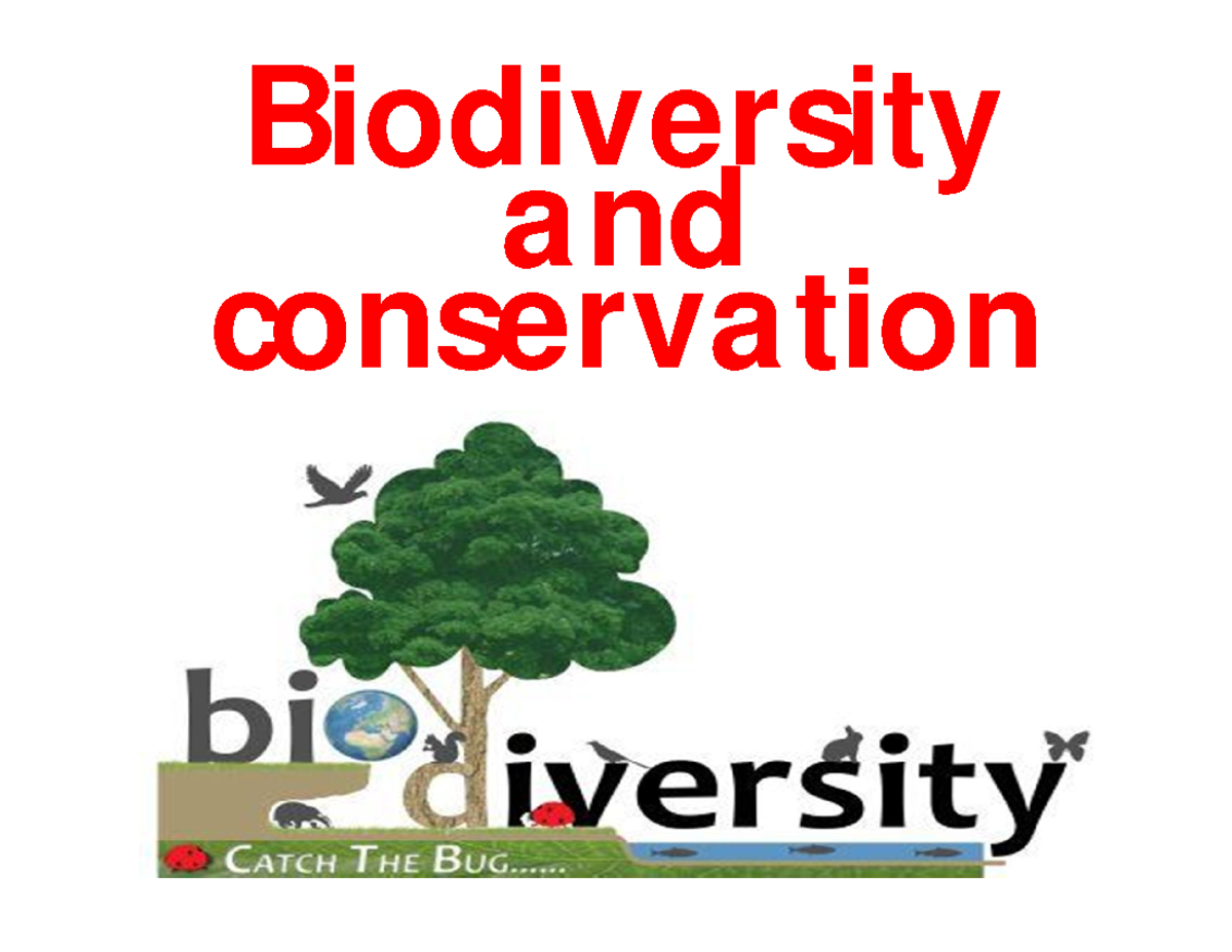 Biodiversity - Lecture notes 1 - Environmental Chemistry - LPU - Studocu