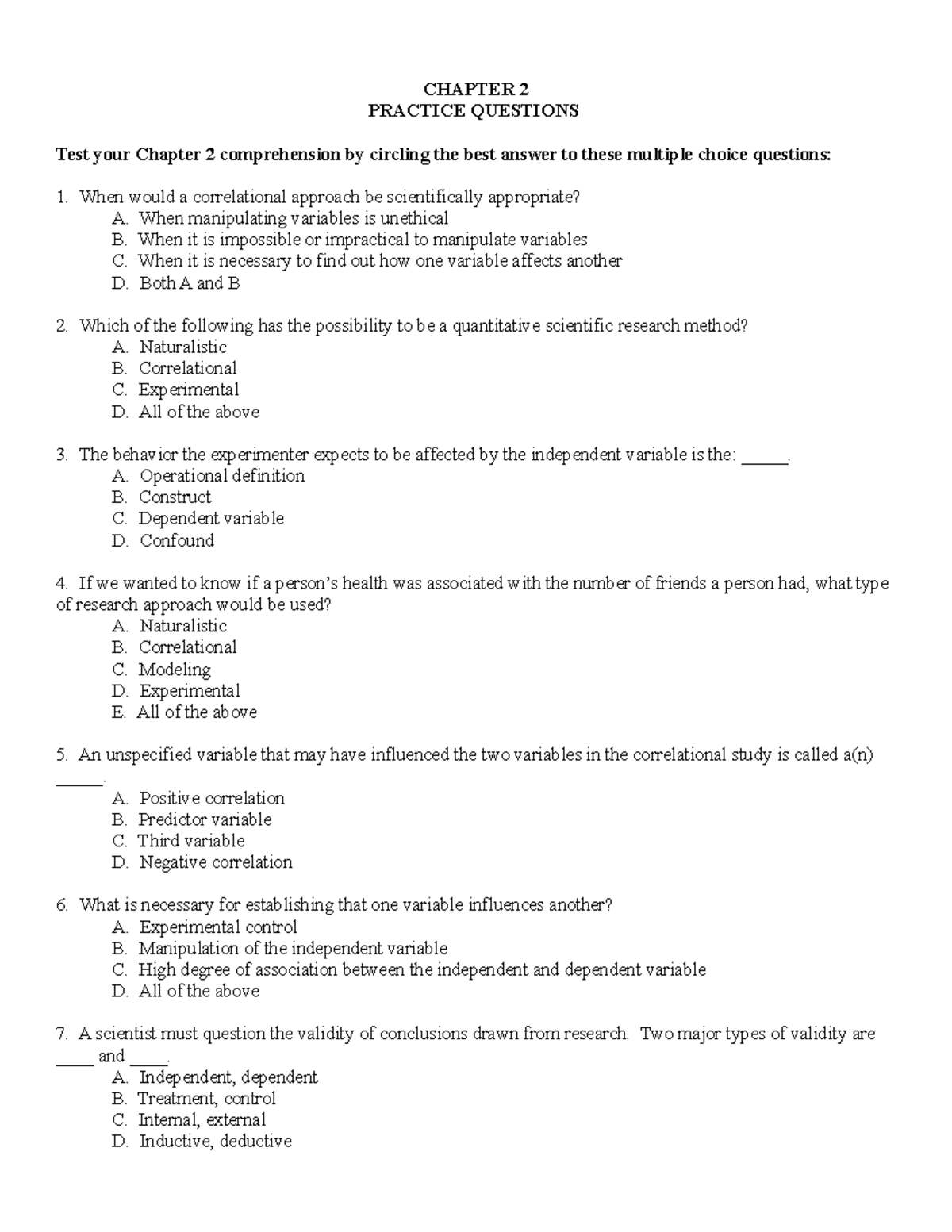 Chapter+2-3+Practice+Questions - CHAPTER 2 PRACTICE QUESTIONS Test your ...