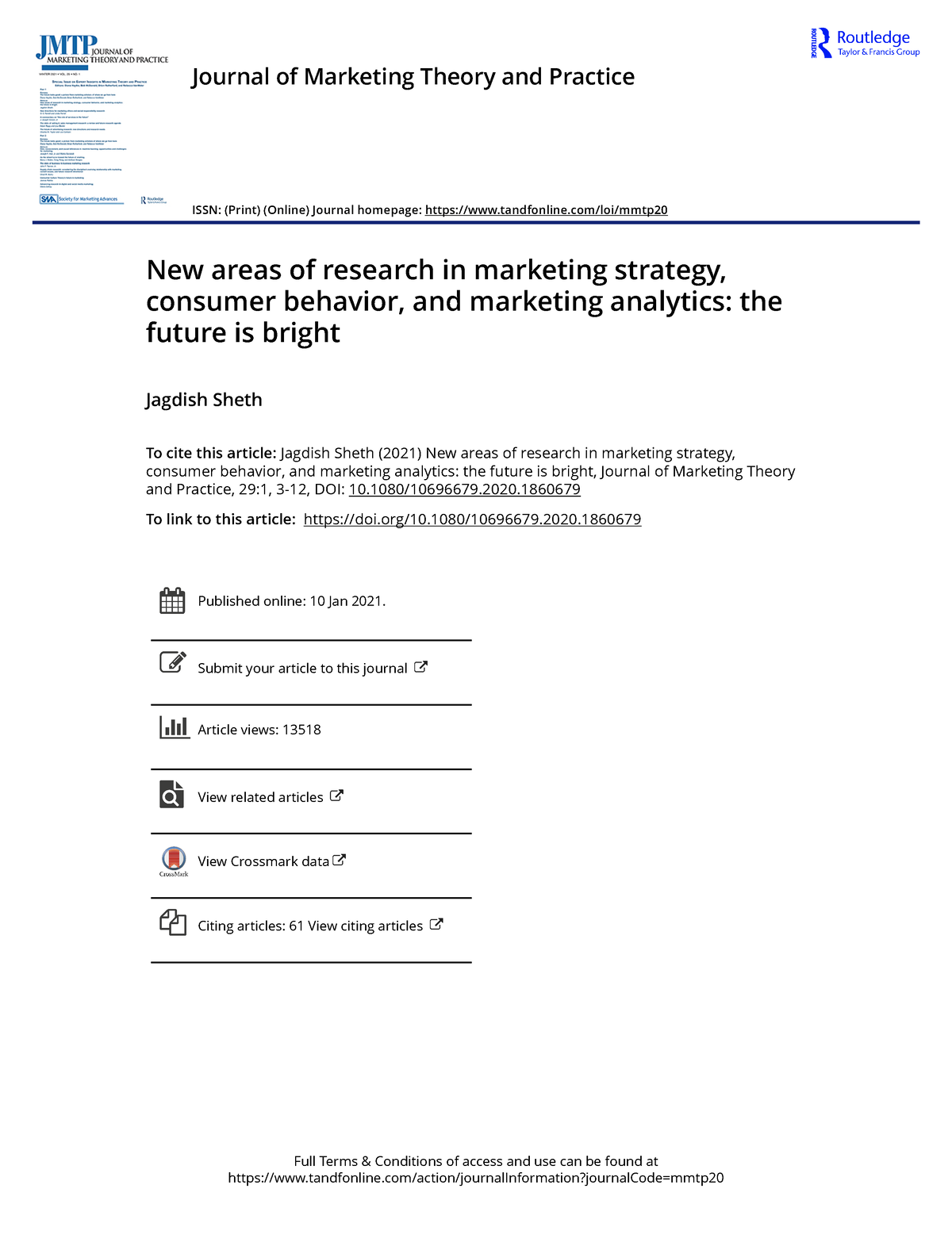 new research areas in marketing