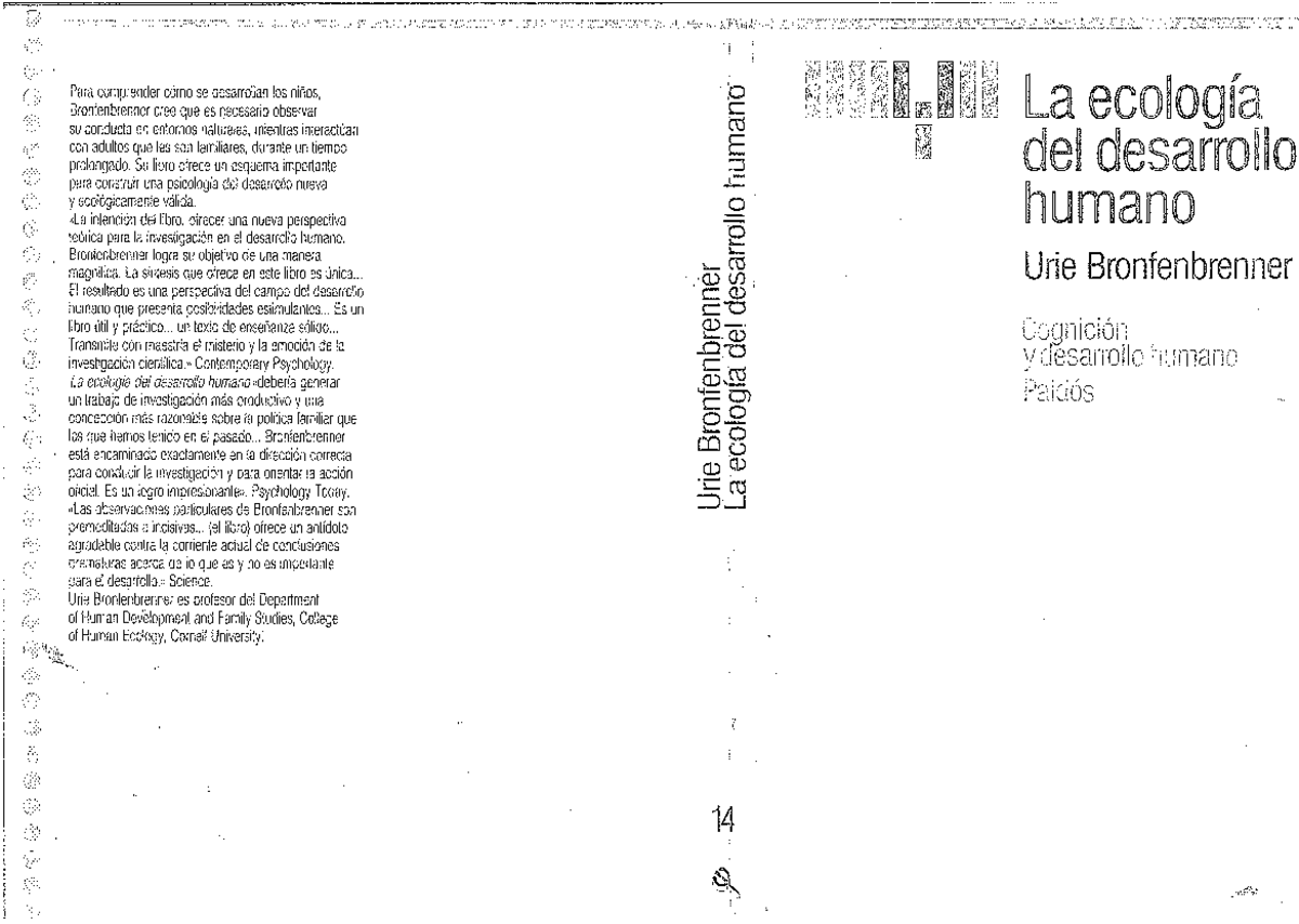 La ecologia del desarrollo humano 1-18 - Autor: Bronfenbrenner - THE La