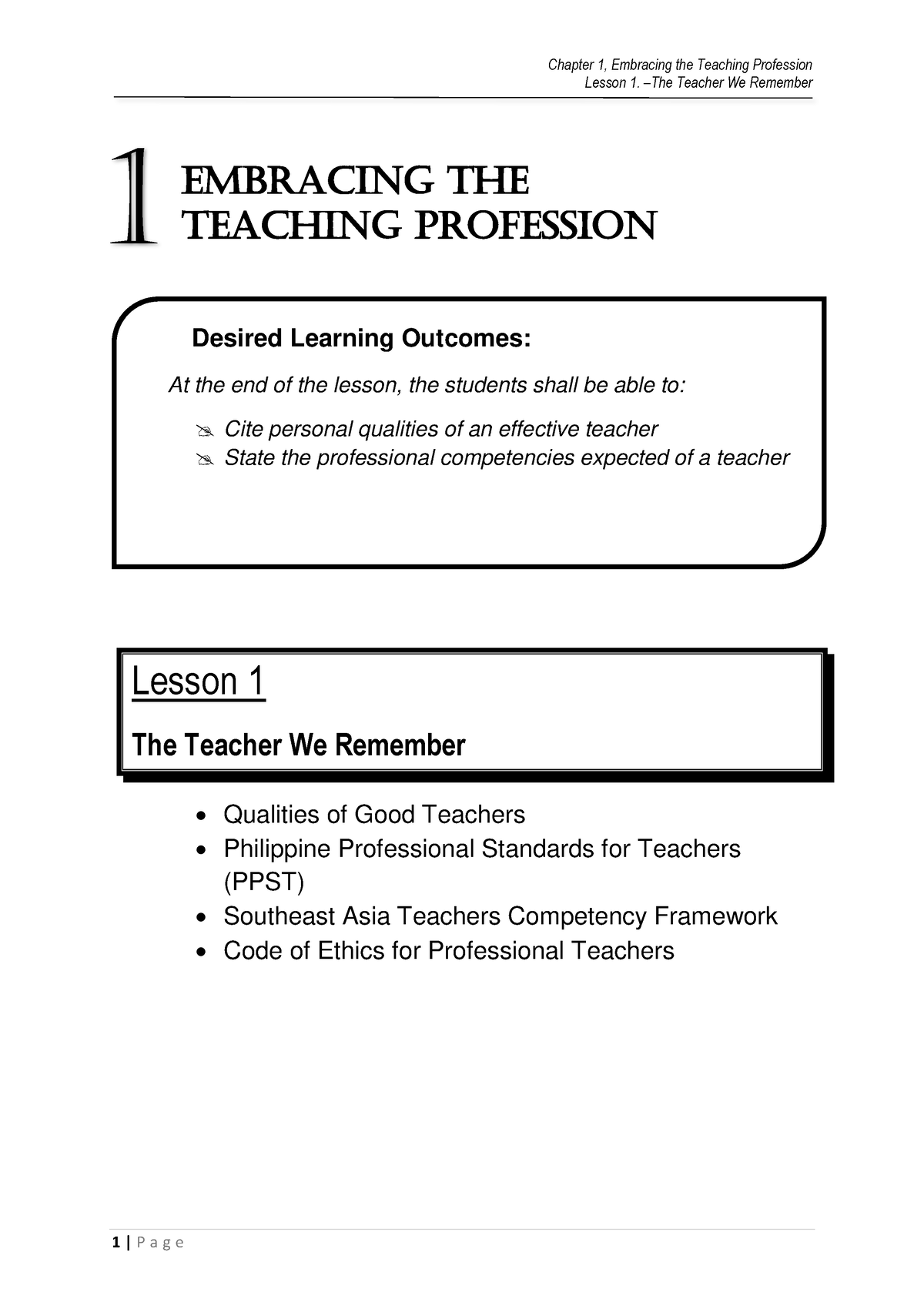 the teacher we remember reflection essay