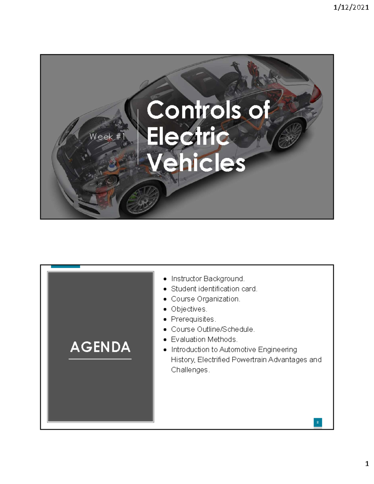 Lecture Notes - Controls - 1 Controls of Electric Vehicles Week # 2 ...