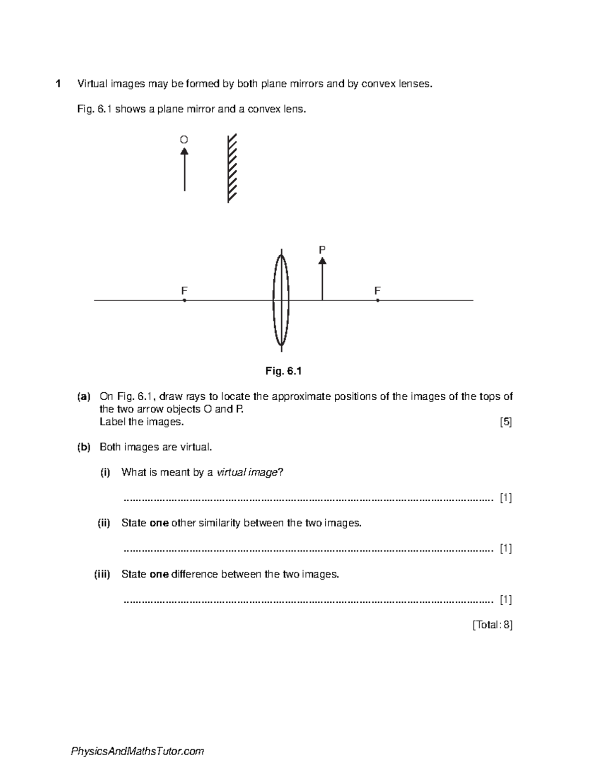 Light 8 QP - physics revision for homework and test and practice exams ...