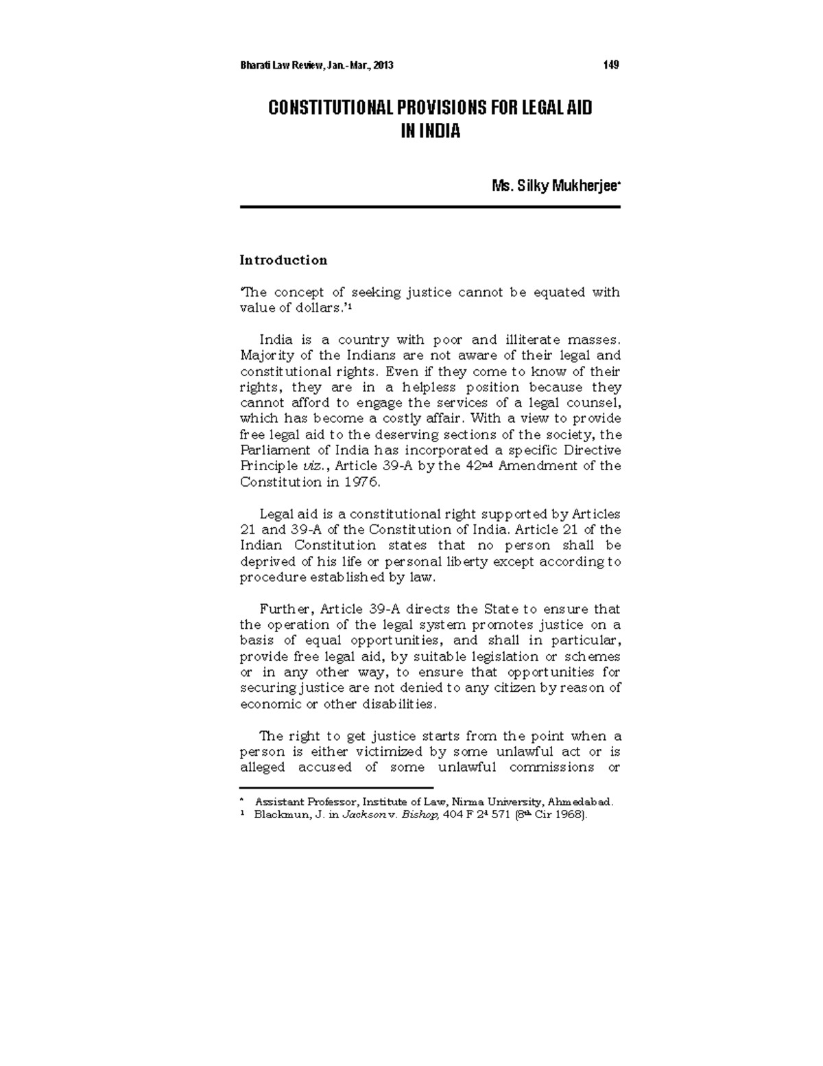 35 Constitutional Provisions FOR Legal AID Silky Mukherjee Studocu