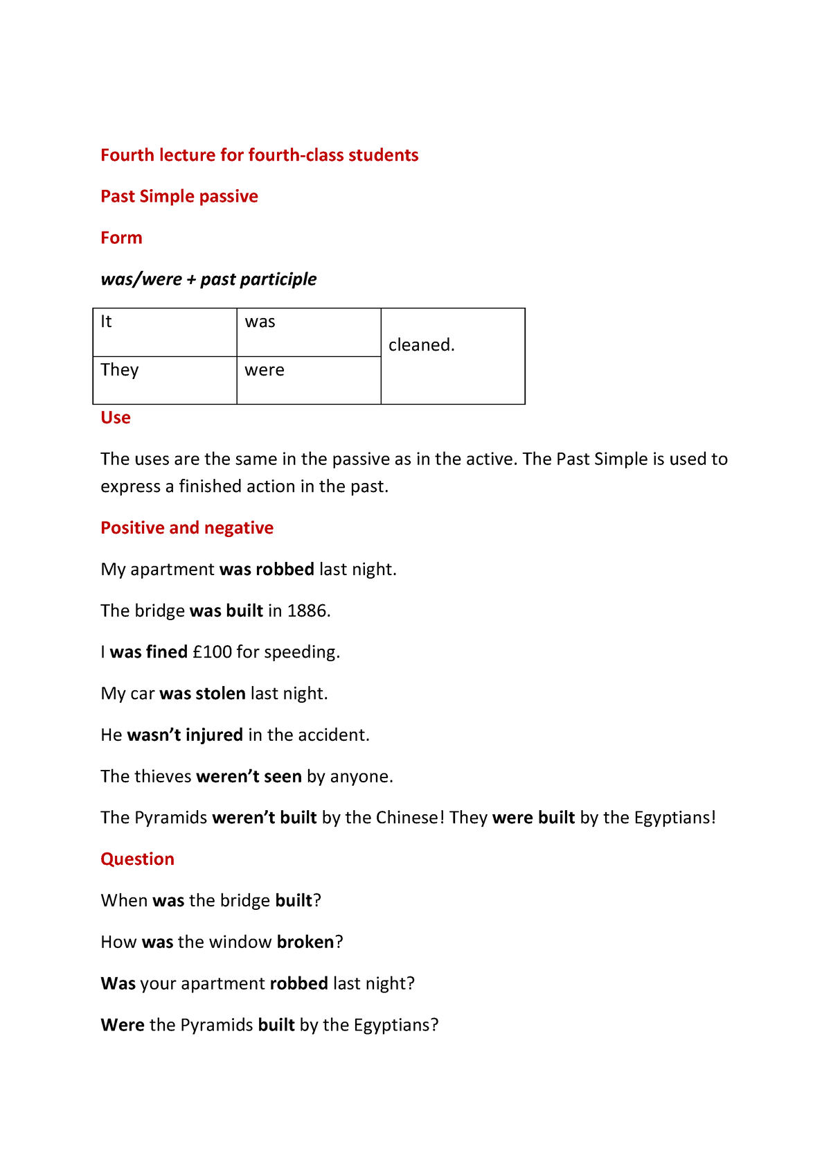 past-simple-passive-fourth-lecture-for-fourth-class-students-past