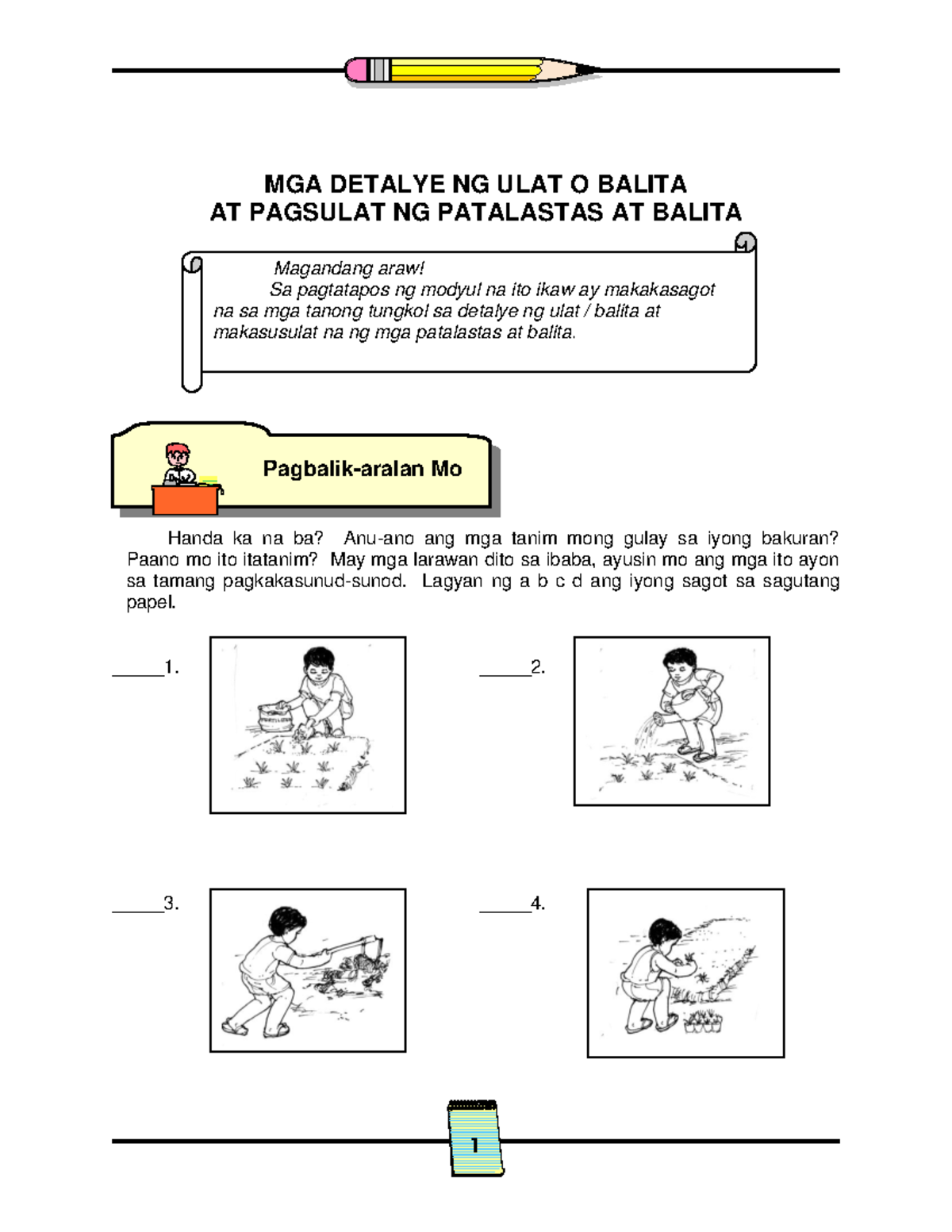 2 - Mga Detalye Ng Ulat Balita At Pagsulat Ng Patalastas At Balita ...