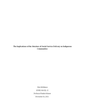 Social welfare assignment - 1 a description and history of the agency ...