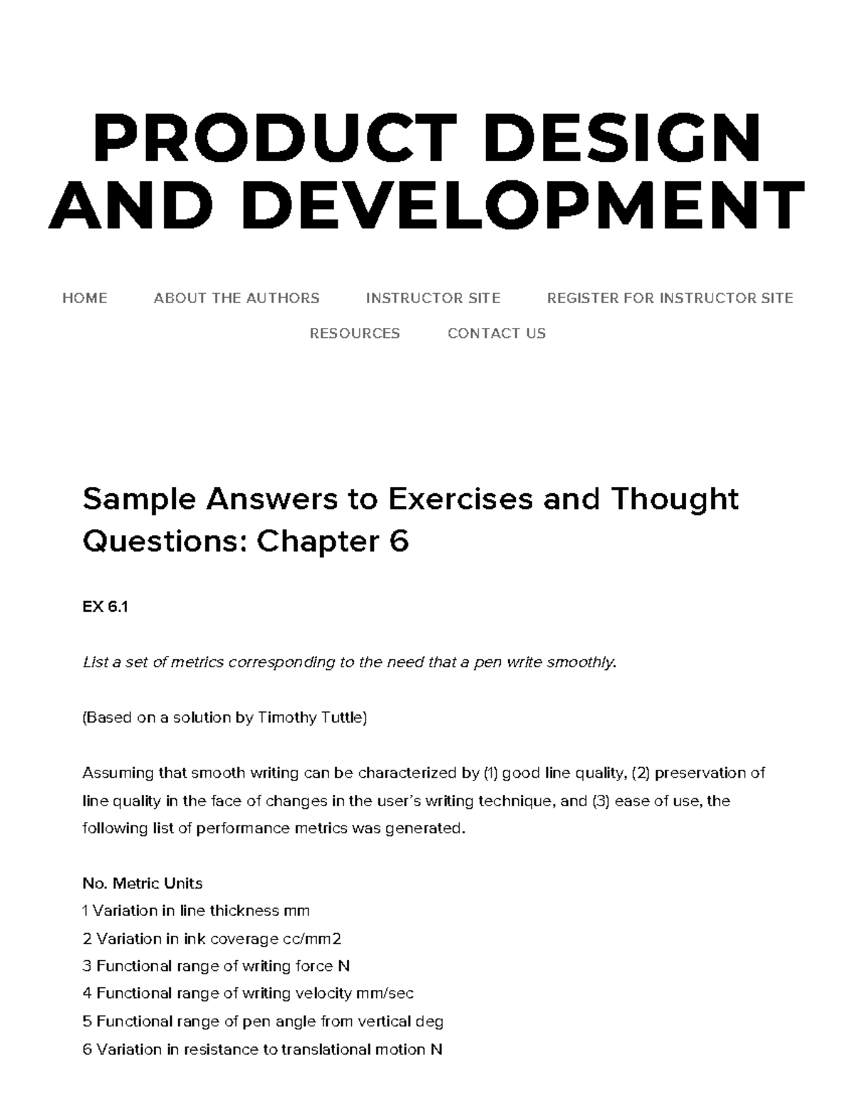 Solutions-06 - Product Design AND Development - Sample Answers To ...