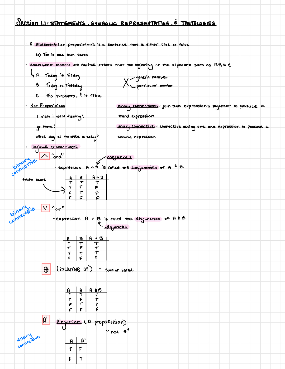 MATH 374 Notes 5 - Laszlo - Section 1 : STATEMENTS , SYMBOLIC ...