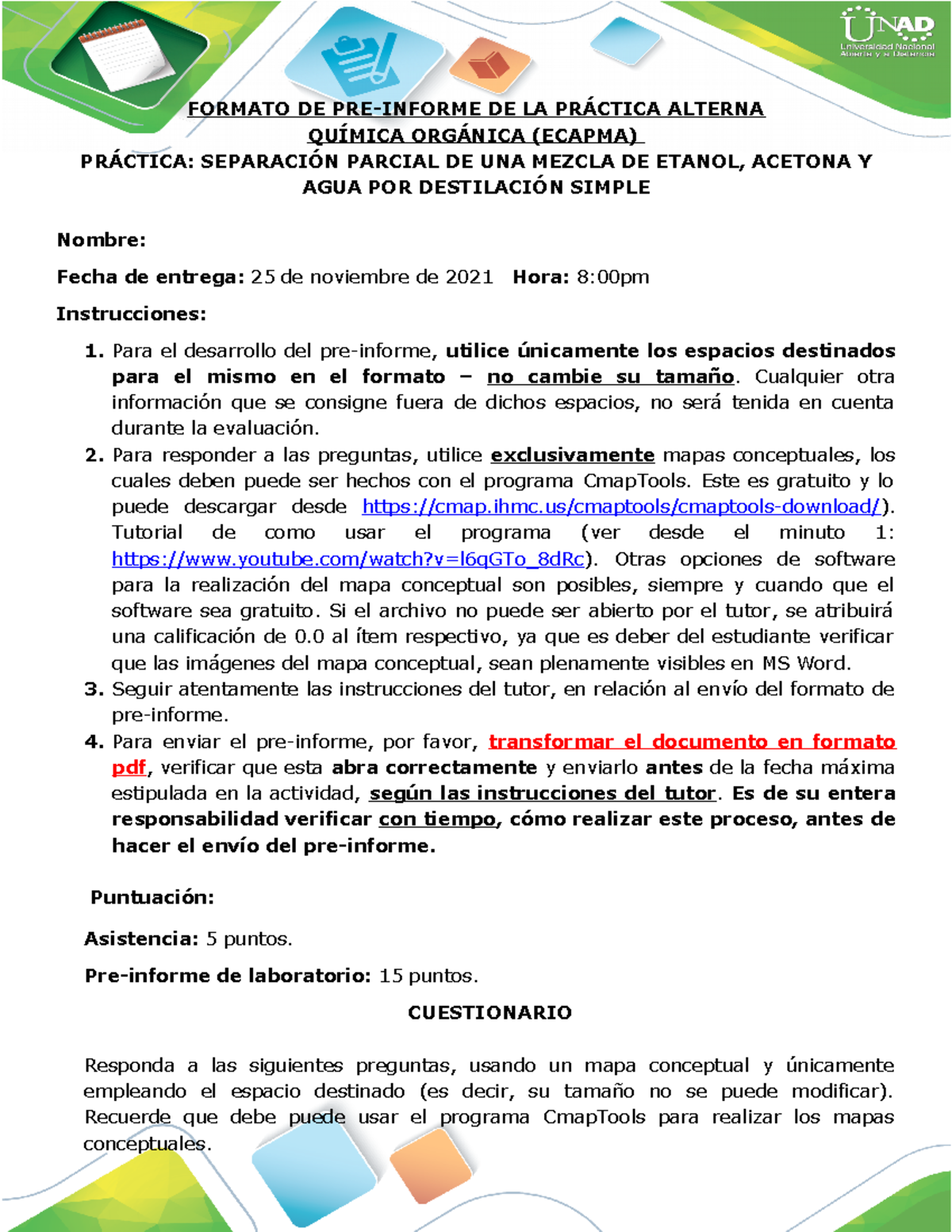 Sesión 1 Formato De Pre Informe De Laboratorio Formato De Pre