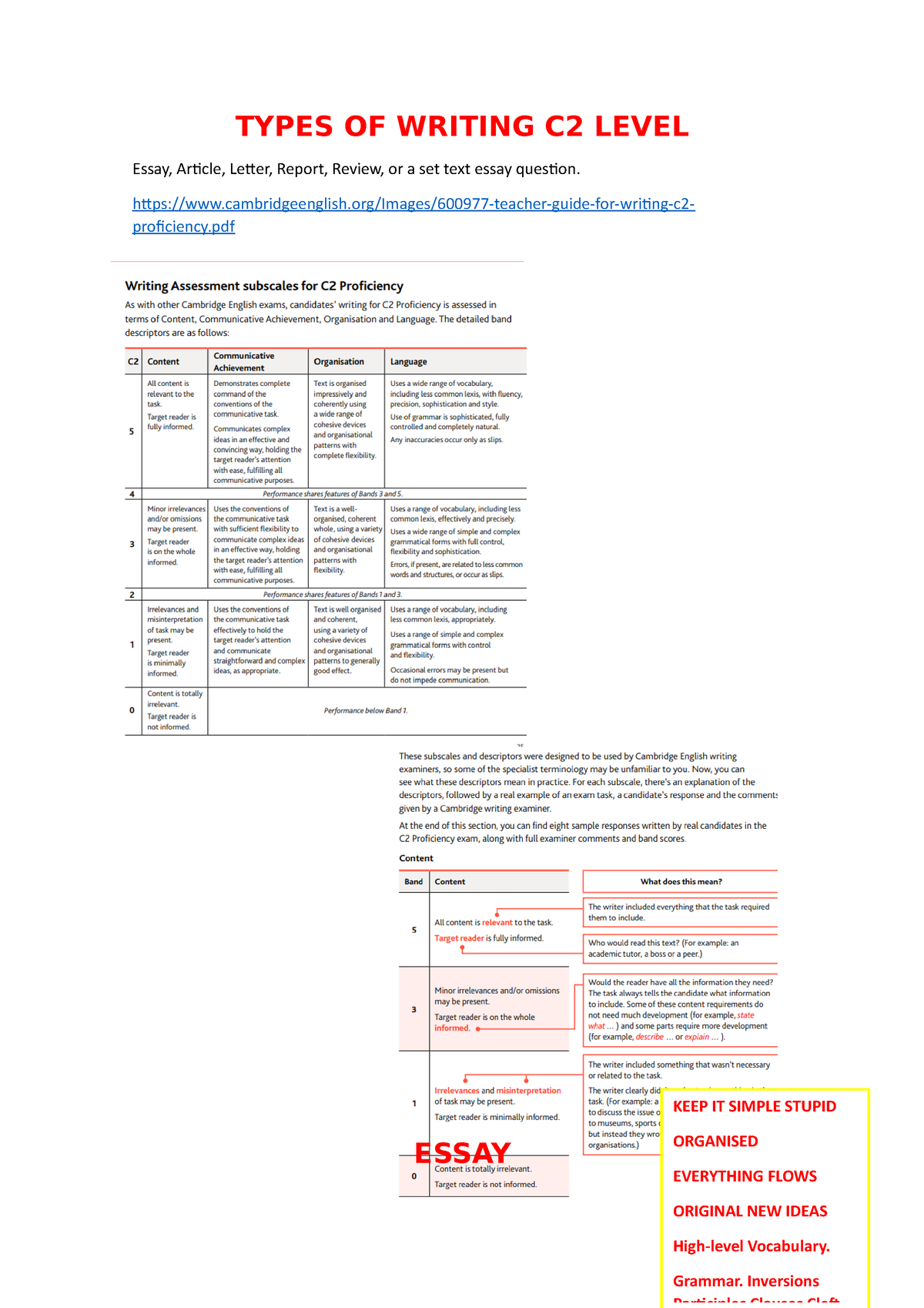 cambridge proficiency writing essay