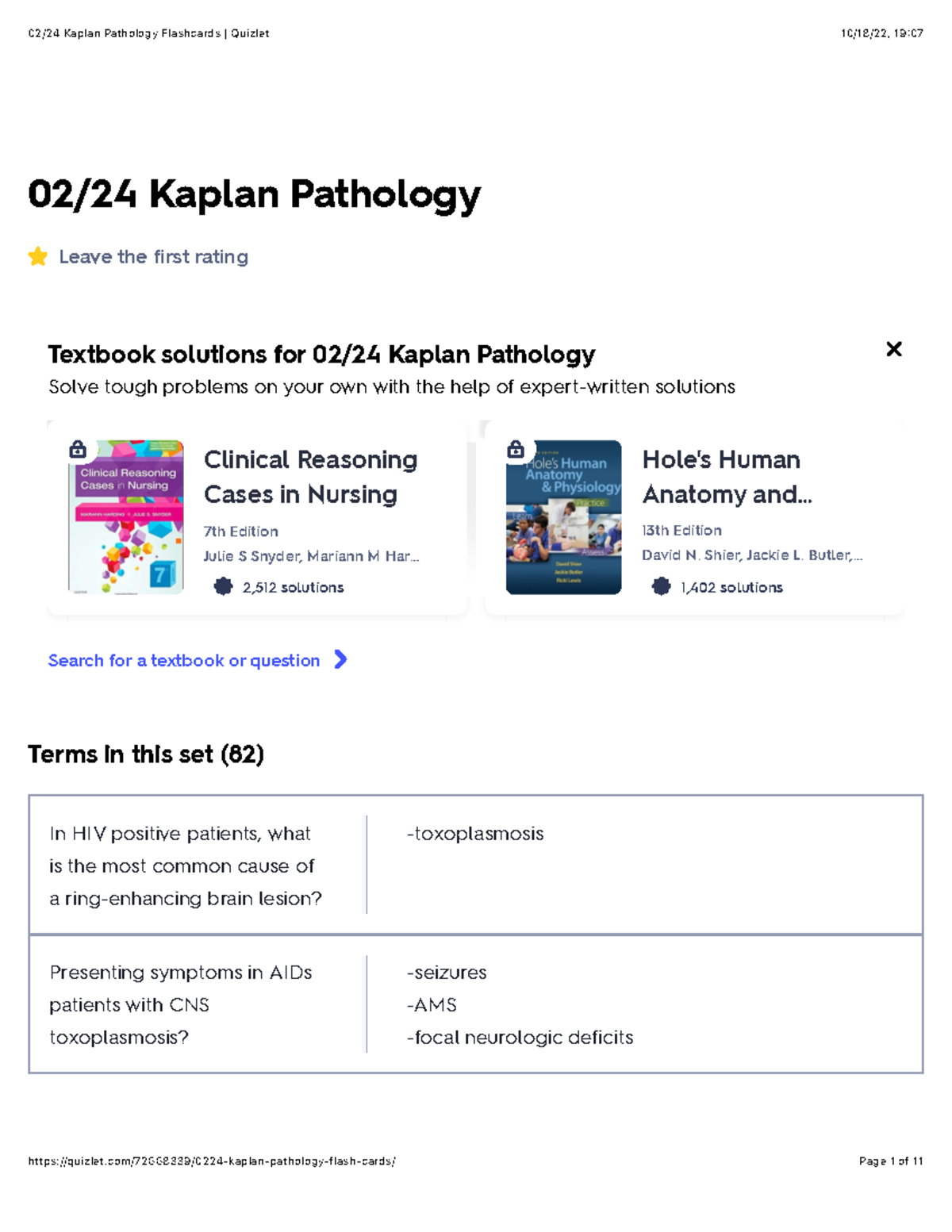 0224 Kaplan Pathology Flashcards Quizlet 02/24 Kaplan Pathology