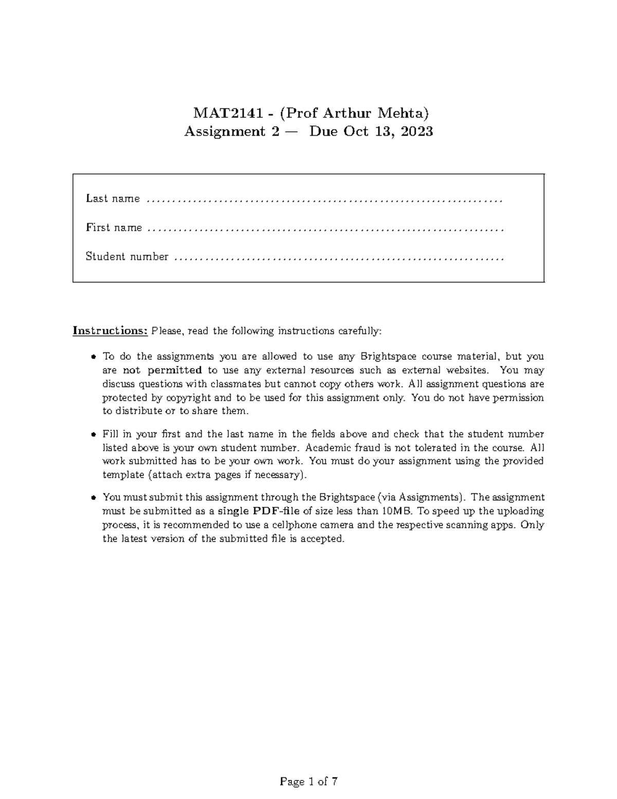 mat2141-assignment-2-nothing-mat2141-prof-arthur-mehta