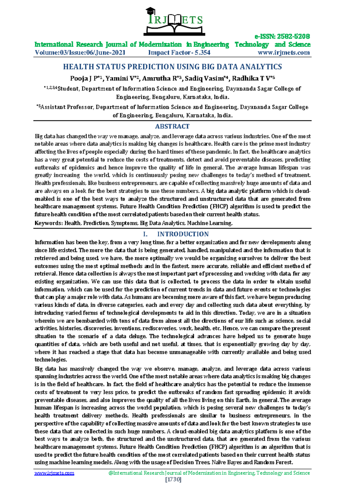 Research Paper - International Research Journal of Modernization in ...