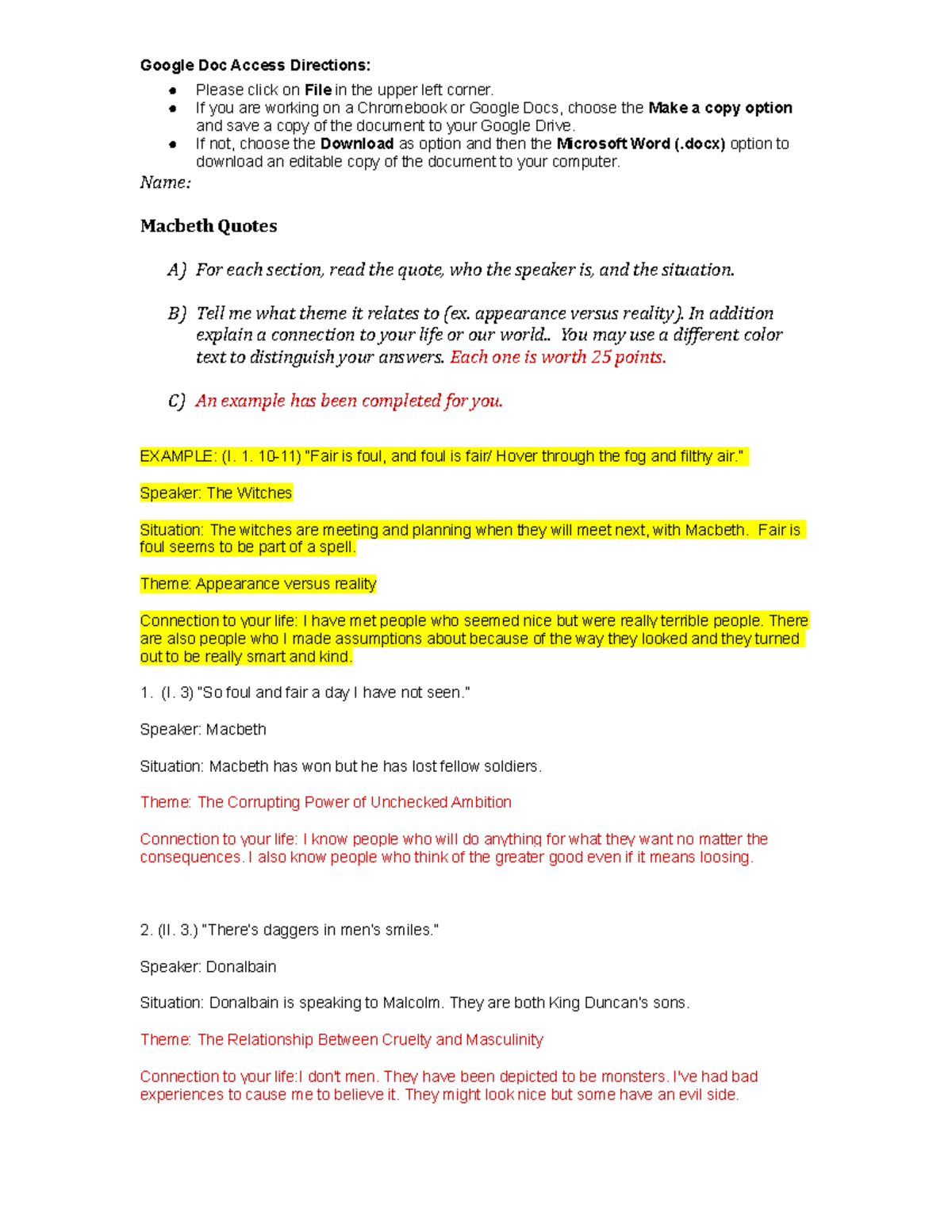 Copy of Module Eight Lesson Two Assignment Google Doc Access