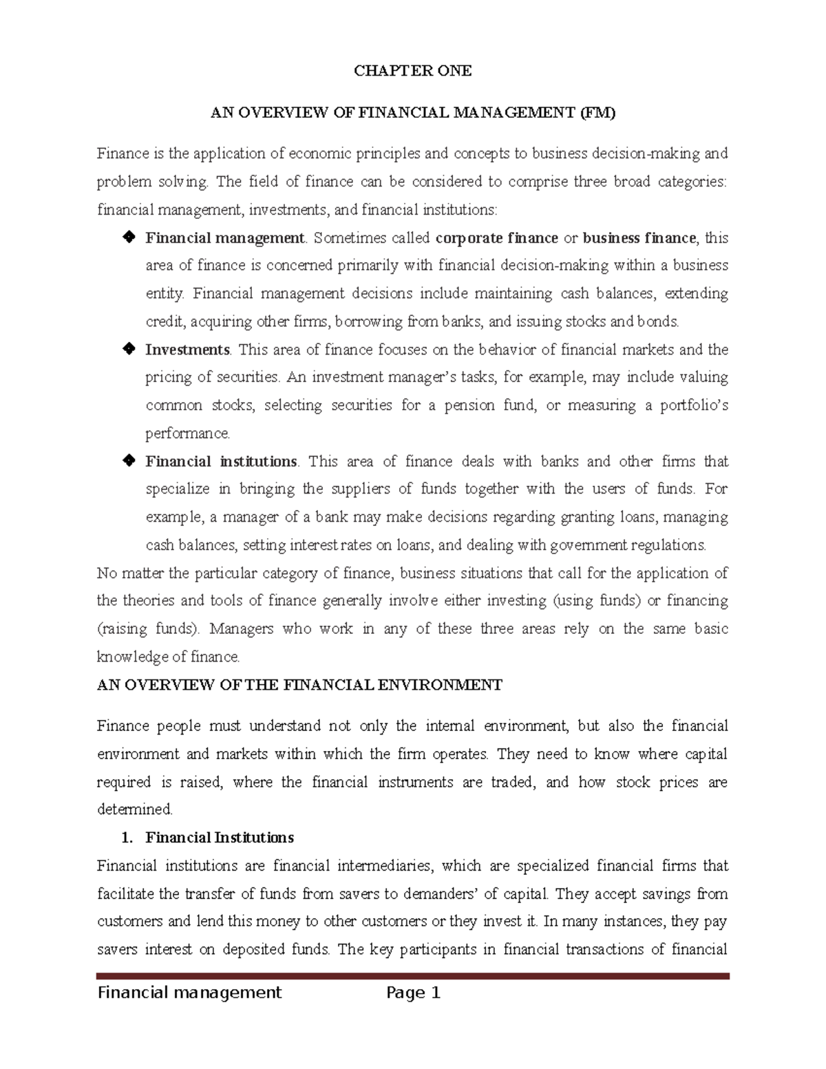 Backup of Chapter one - Lecture notes 5 - CHAPTER ONE AN OVERVIEW OF ...