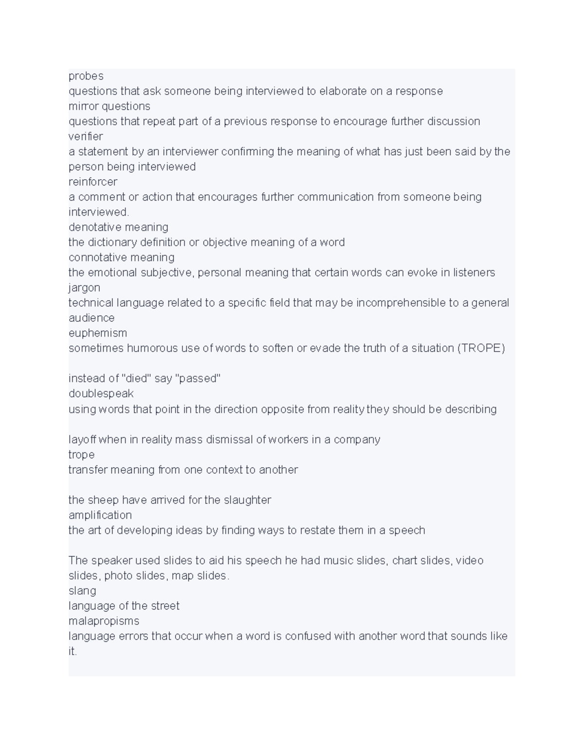 COMS 101 (36) Lecture Notes probes questions that ask someone being