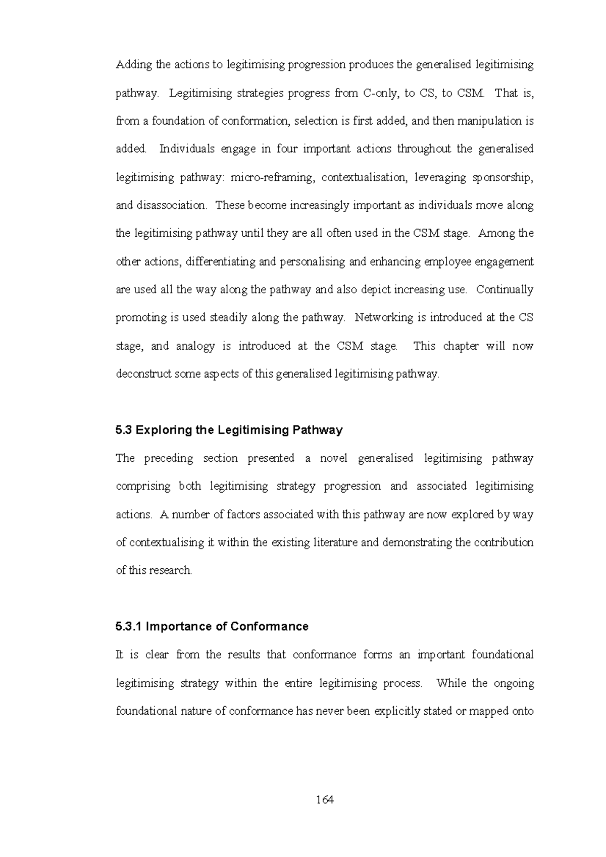 Legitimising Sustainability how individuals 42 - Adding the actions to ...