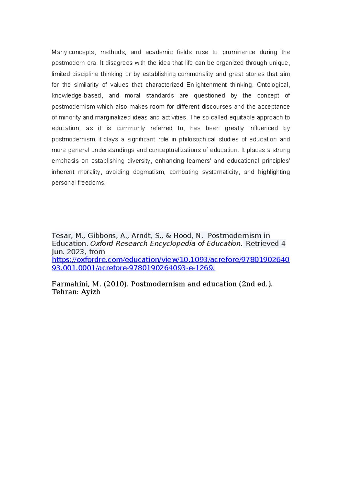 Reflective assya for UTEW 311 - Many concepts, methods, and academic ...