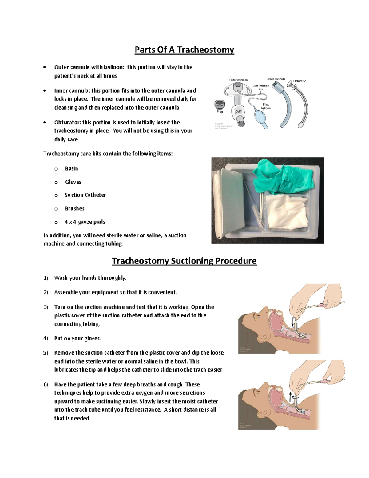 Tracheostomy Care - Parts Of A Tracheostomy Outer cannula with balloon ...