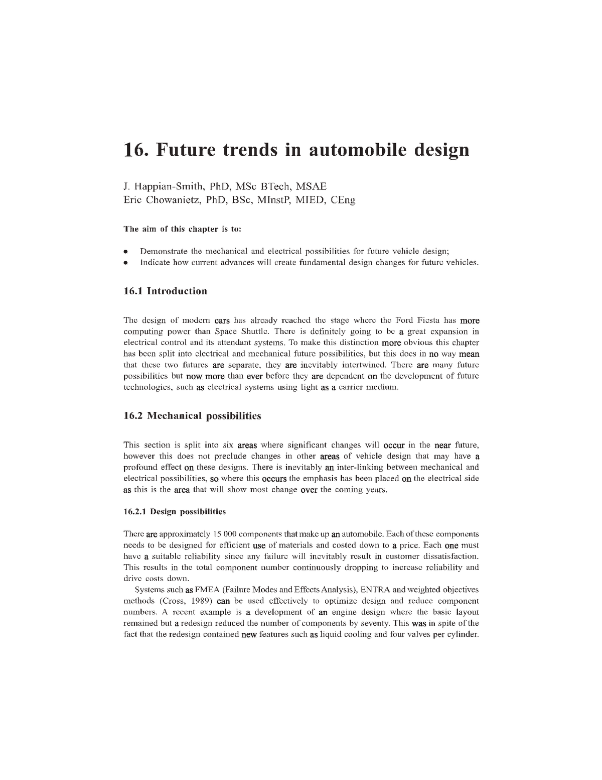 automotive engineering thesis