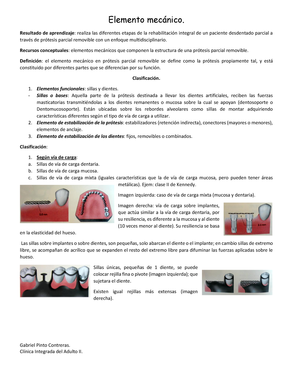 8 - apunte - Gabriel Pinto Contreras. Elemento mecánico. Resultado de  aprendizaje: realiza las - Studocu