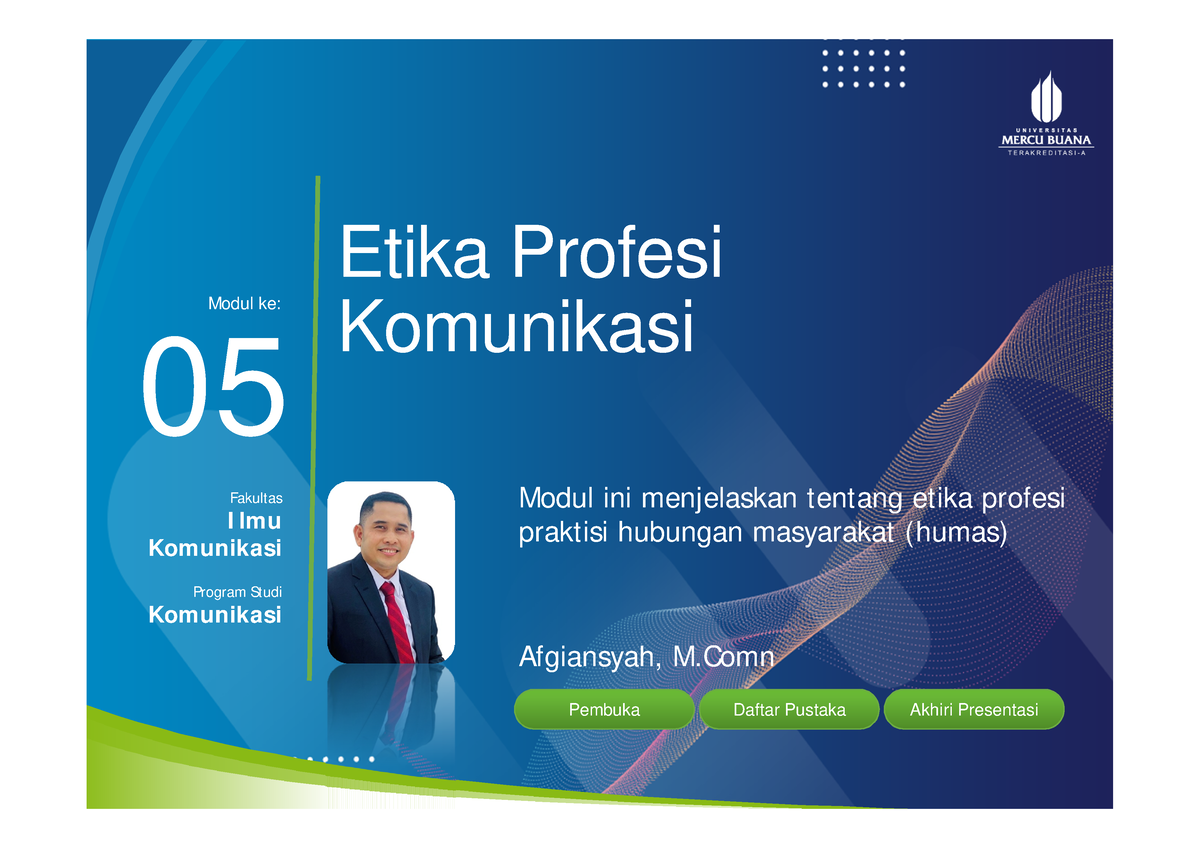 PPT Etika Profesi Komunikasi [TM5] - Modul Ke: Fakultas Program Studi ...