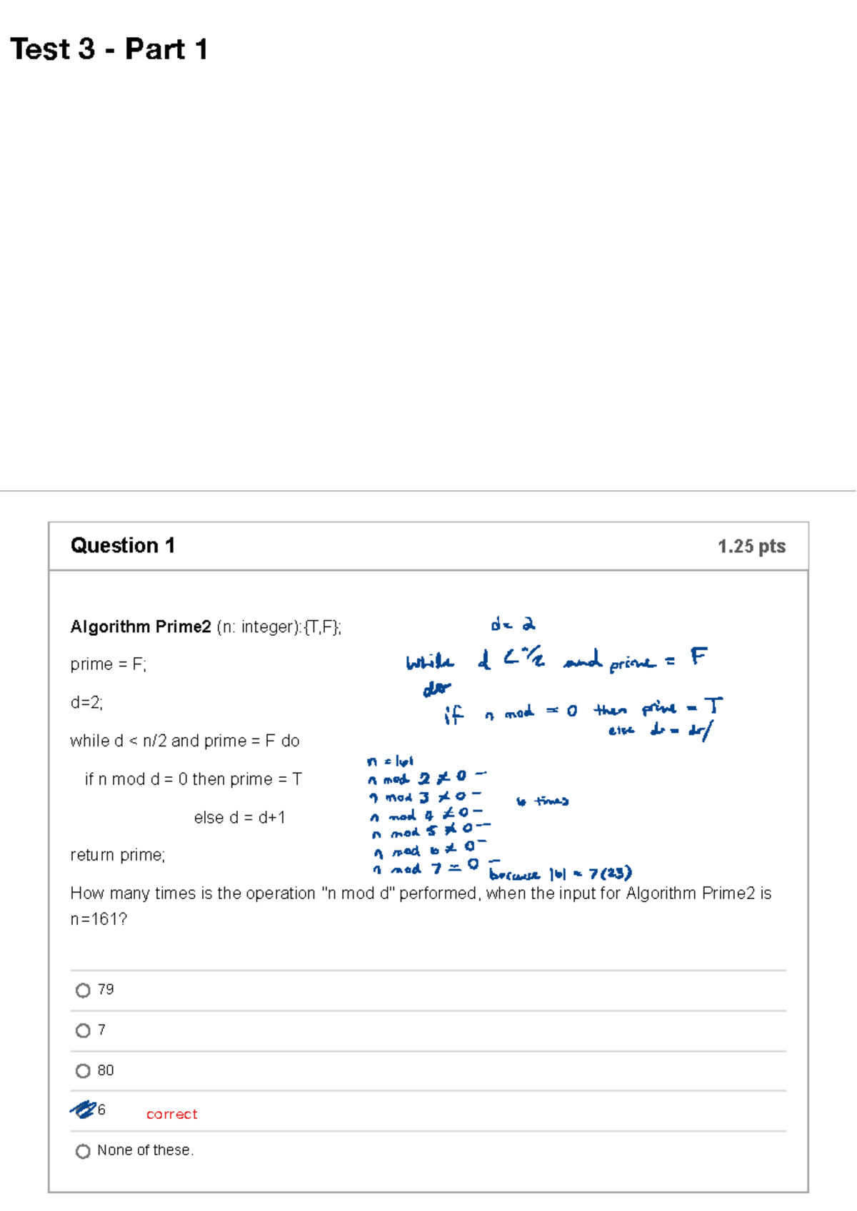 DM Sample Test 3 Discrete Math Practice tests Test 3 Part 1