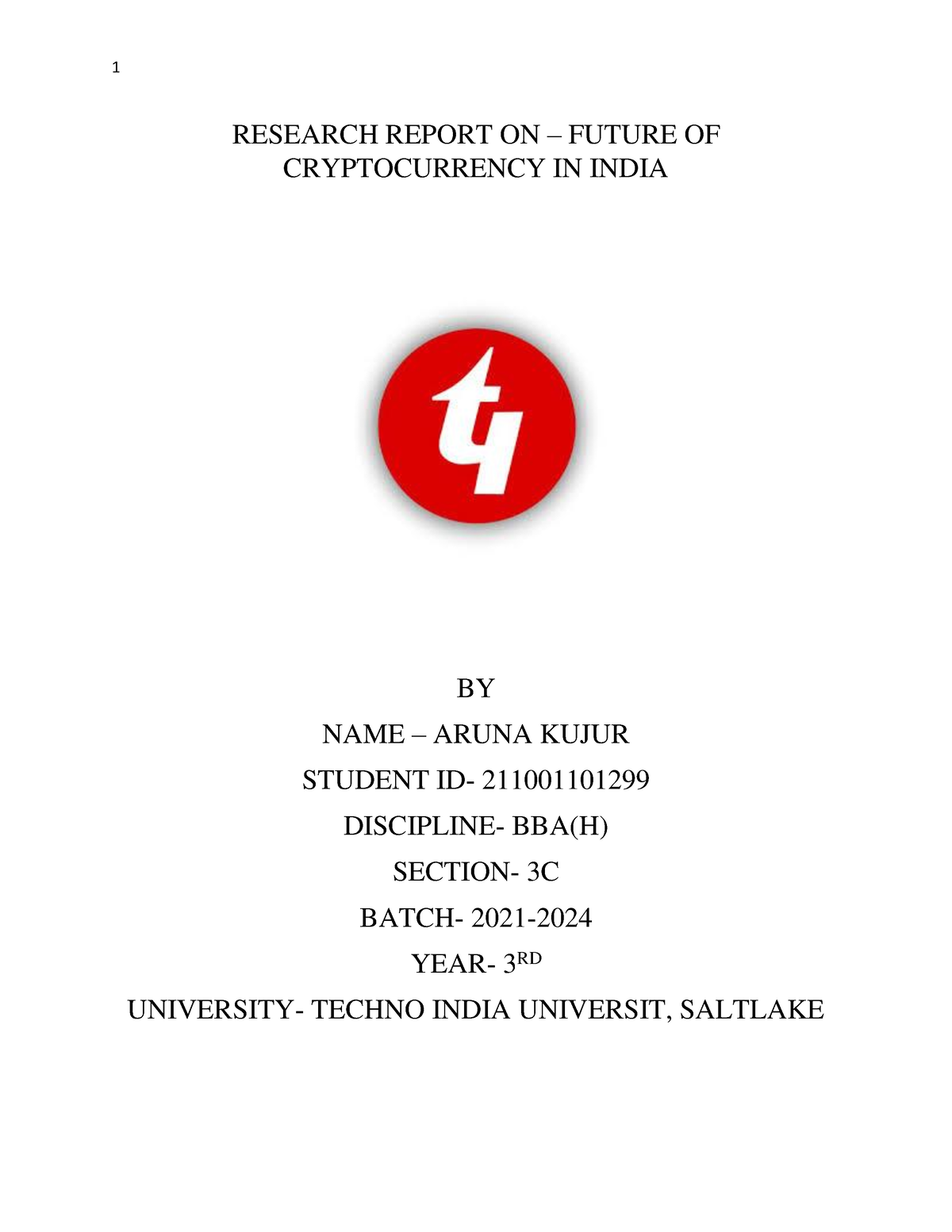 future of cryptocurrency in india research paper