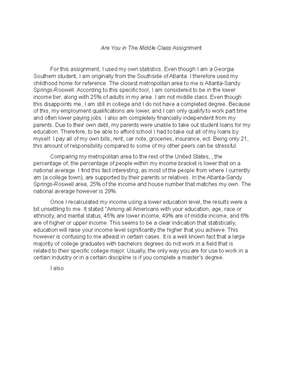 WWII - The middle class - Are You in The Middle Class Assignment For ...