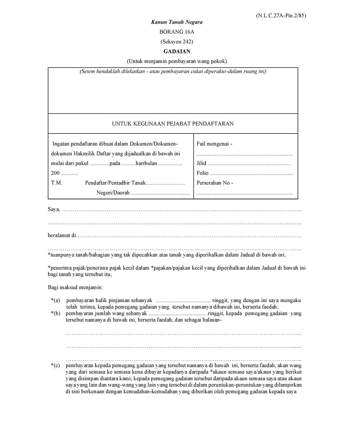 form-16a-sample-of-form-16a-on-charge-n-l-c-27a-pin-85-kanun