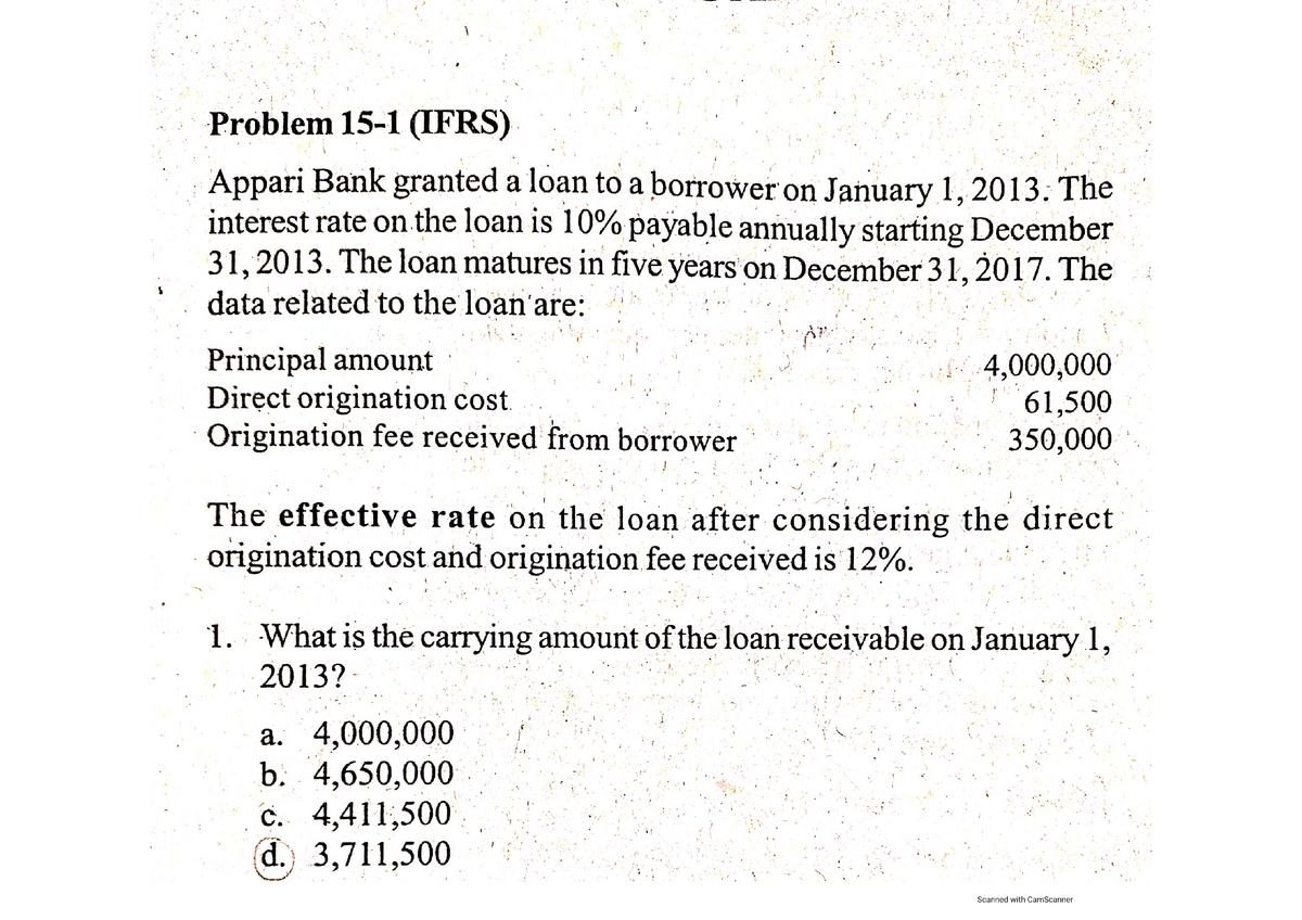 Practice Set Loans Receivable - Financial Accounting - Studocu