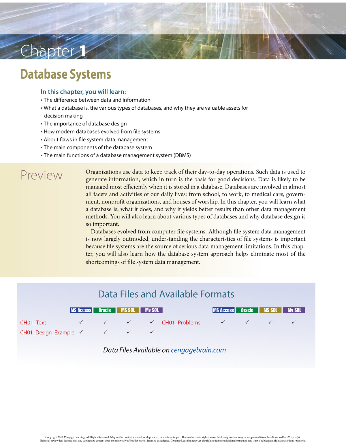 1 - Libro - Chapter 1 Database Systems In This Chapter, You Will Learn ...