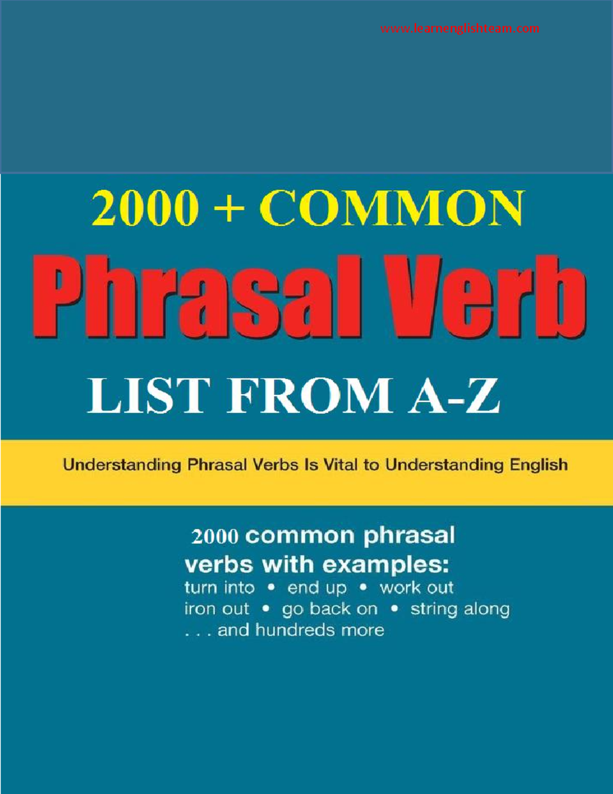 2000 Common Phrasal Verbs List From A-Z - learnenglishteam 2000+ Common ...