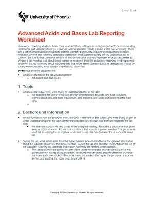 Chm151 v4 wk3 equilibrium lab report observational - CHM/151 v Brandyn ...