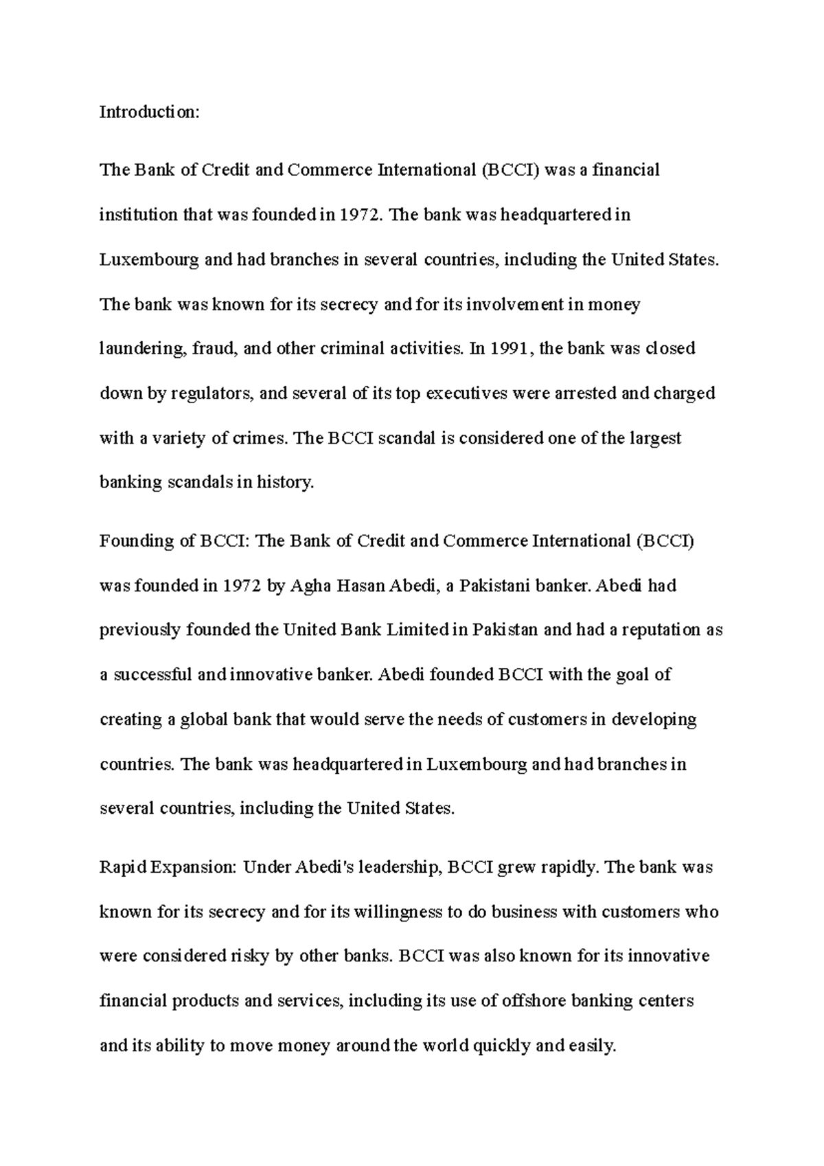 bank of credit and commerce international bcci