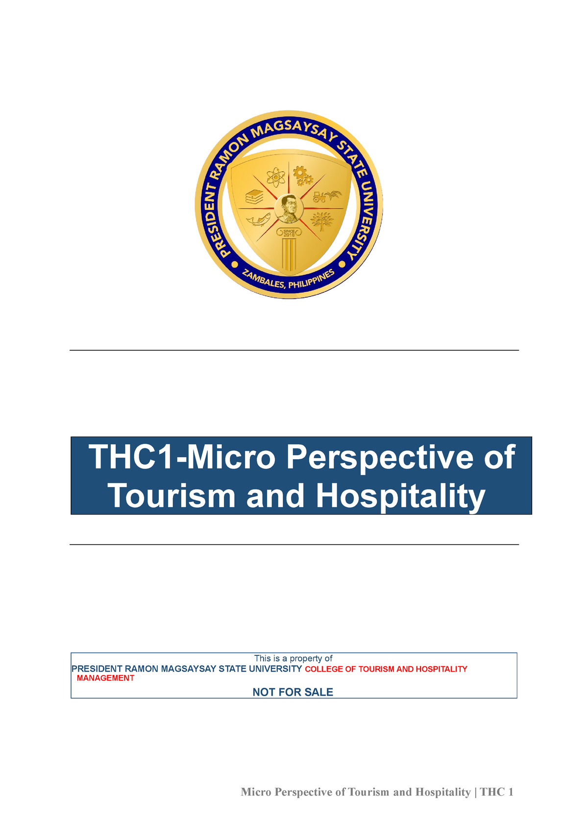 hospitality and tourism subjects