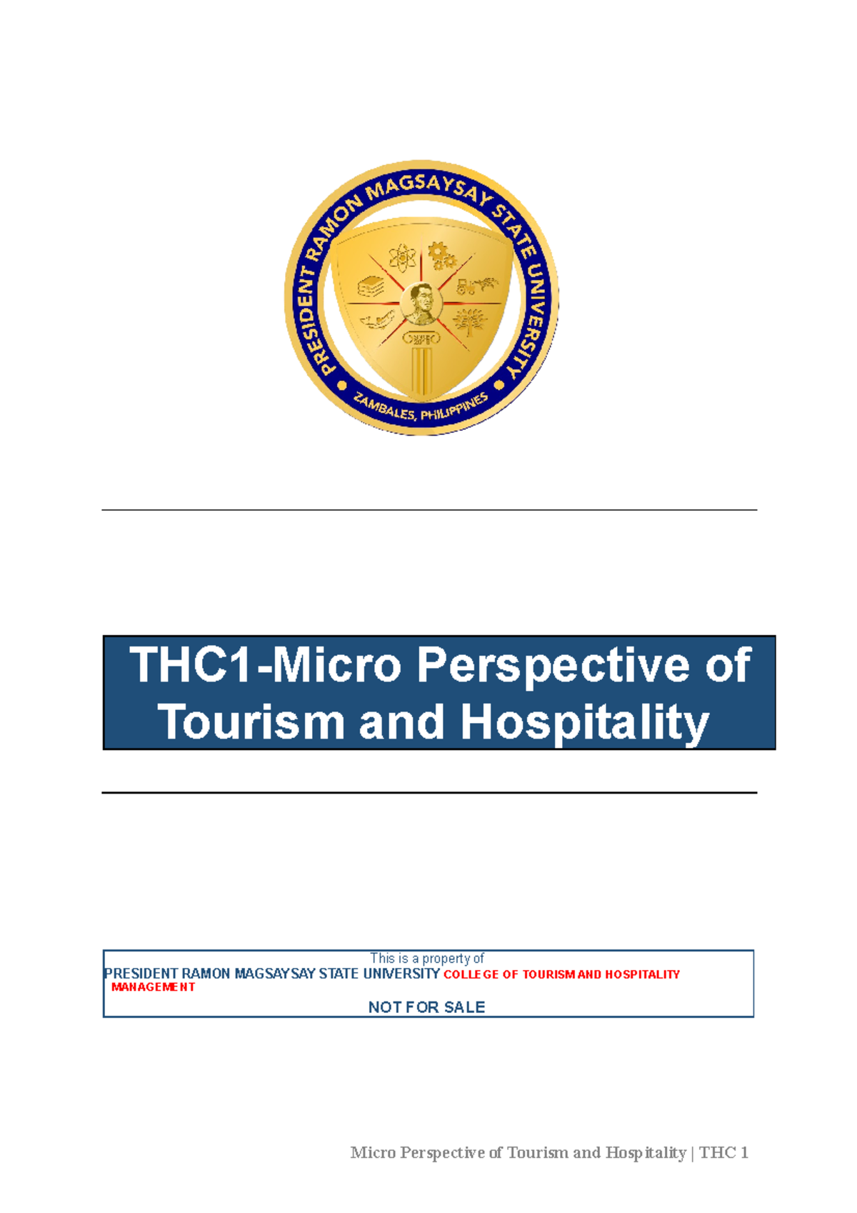 hospitality and tourism subjects