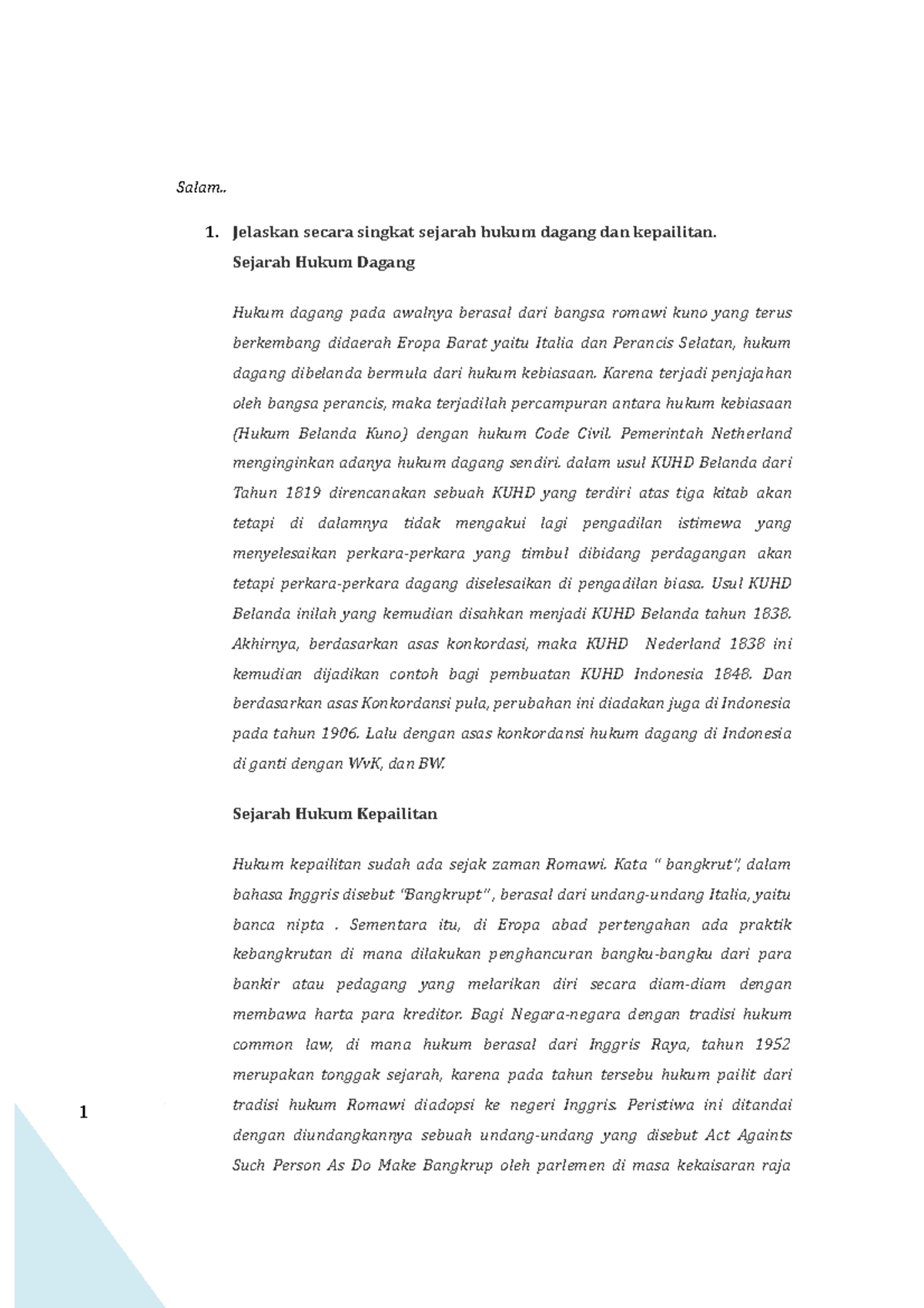 Diskusi 1 - Ruang Lingkup Hukum Tata Negara Adalah Struktur Umum Dari ...