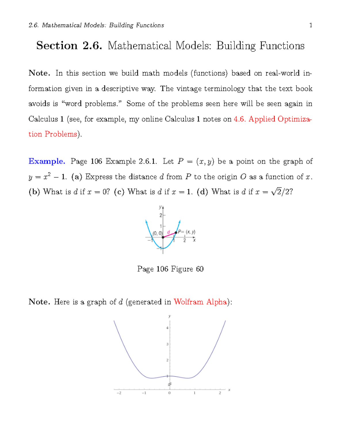 Mathematical Models: Building Functions - Mathematical Models: Building ...