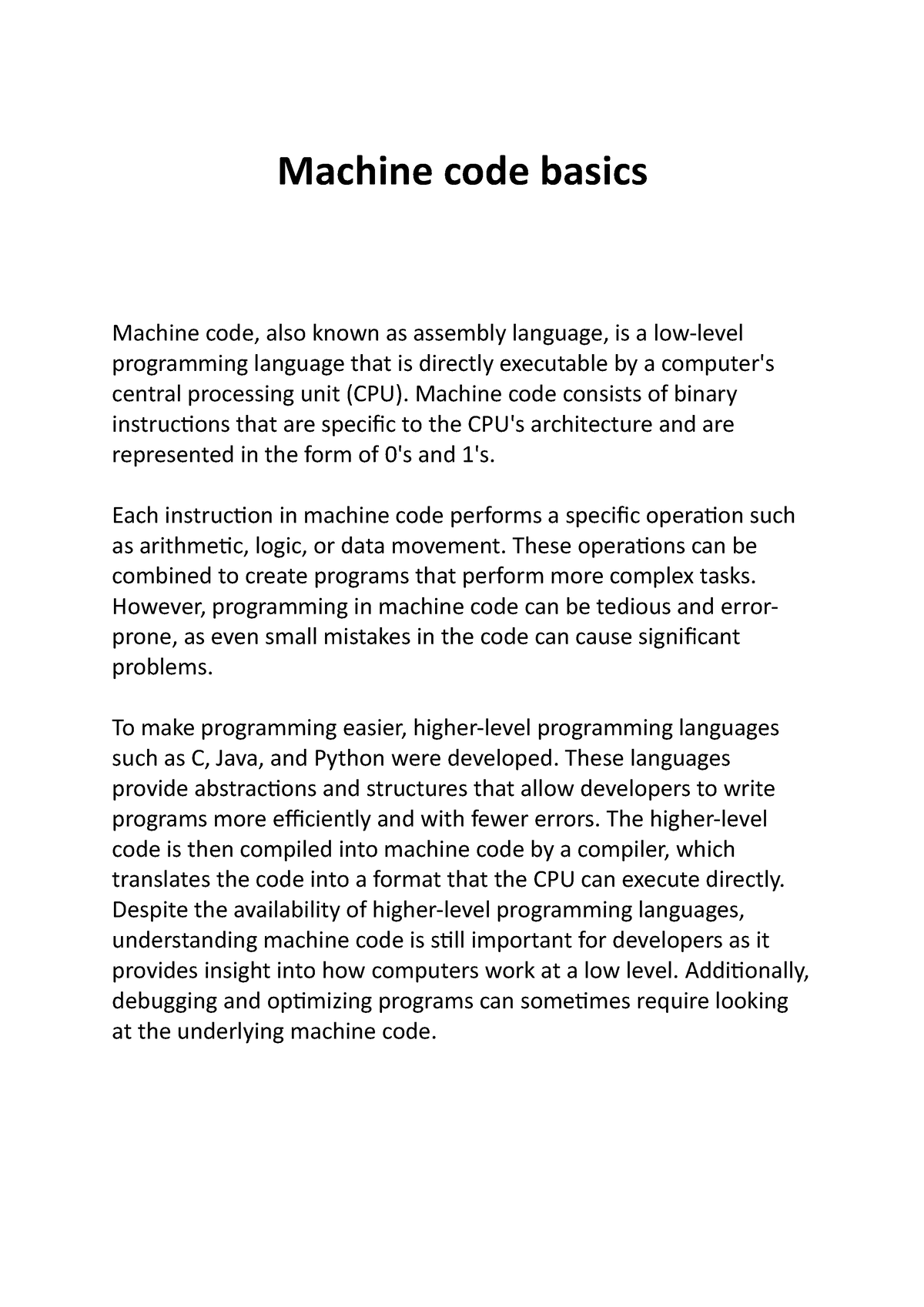 machine-code-basics-machine-code-basics-machine-code-also-known-as