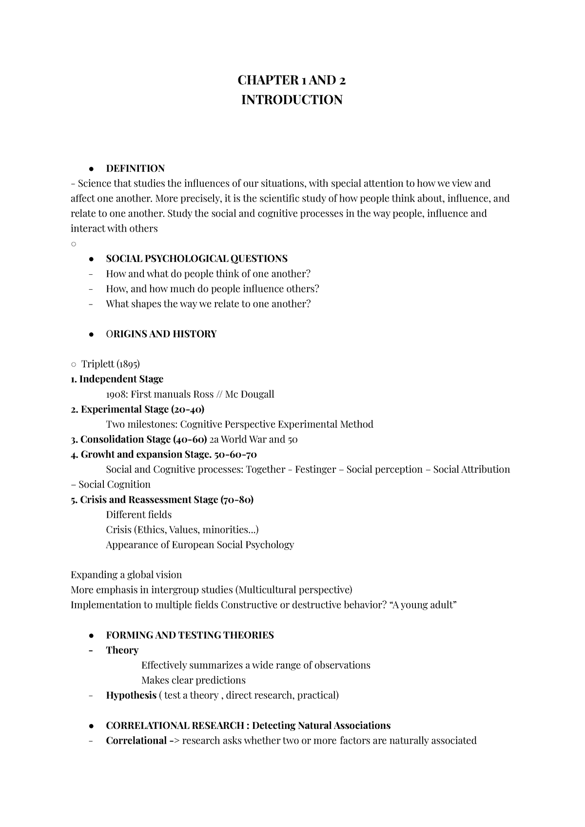 Chapter 1 - ingles - CHAPTER 1 AND 2 INTRODUCTION DEFINITION Science