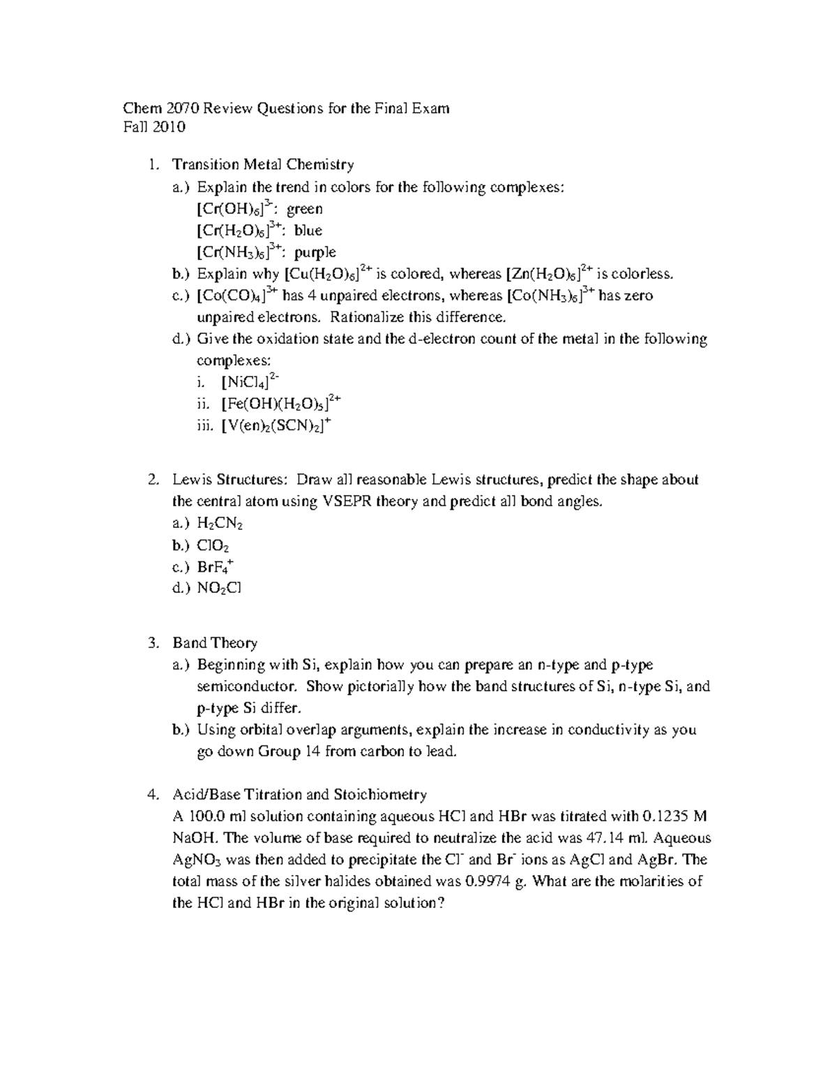 final-exam-review-questions-fall-2010-chem-2070-review-questions-for