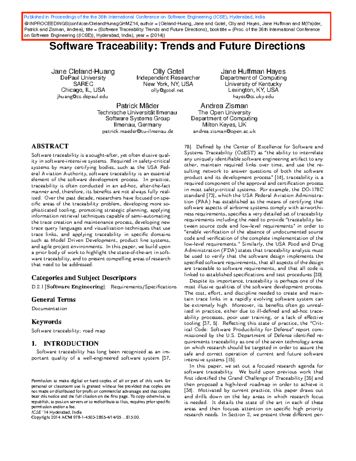 Tracebility - traceability - Software Traceability: Trends and Future ...
