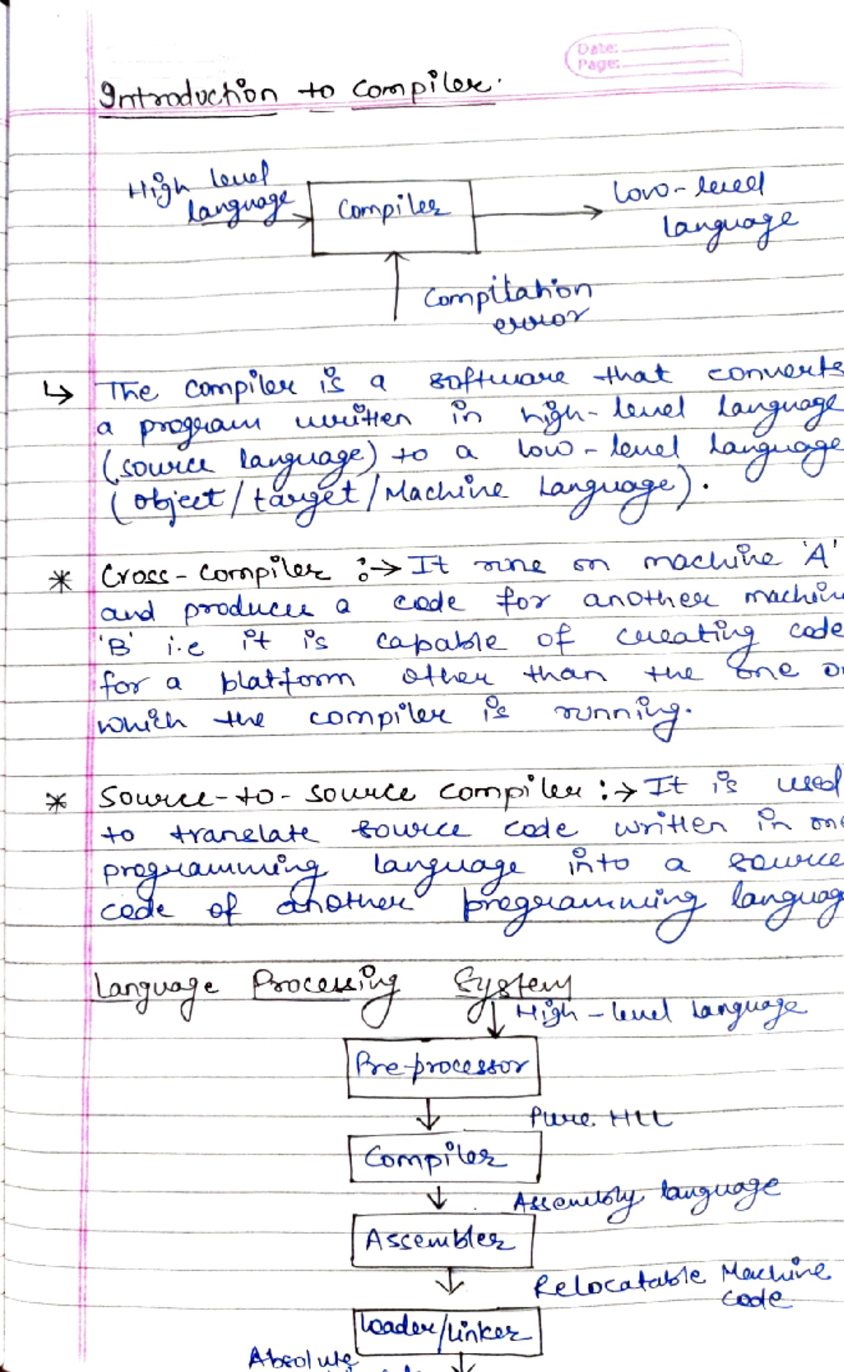 Compiler A - jkkkkkkkkkkkkkkkk - Dabe Page. 9ntoduchon +o Cornpilo H ...