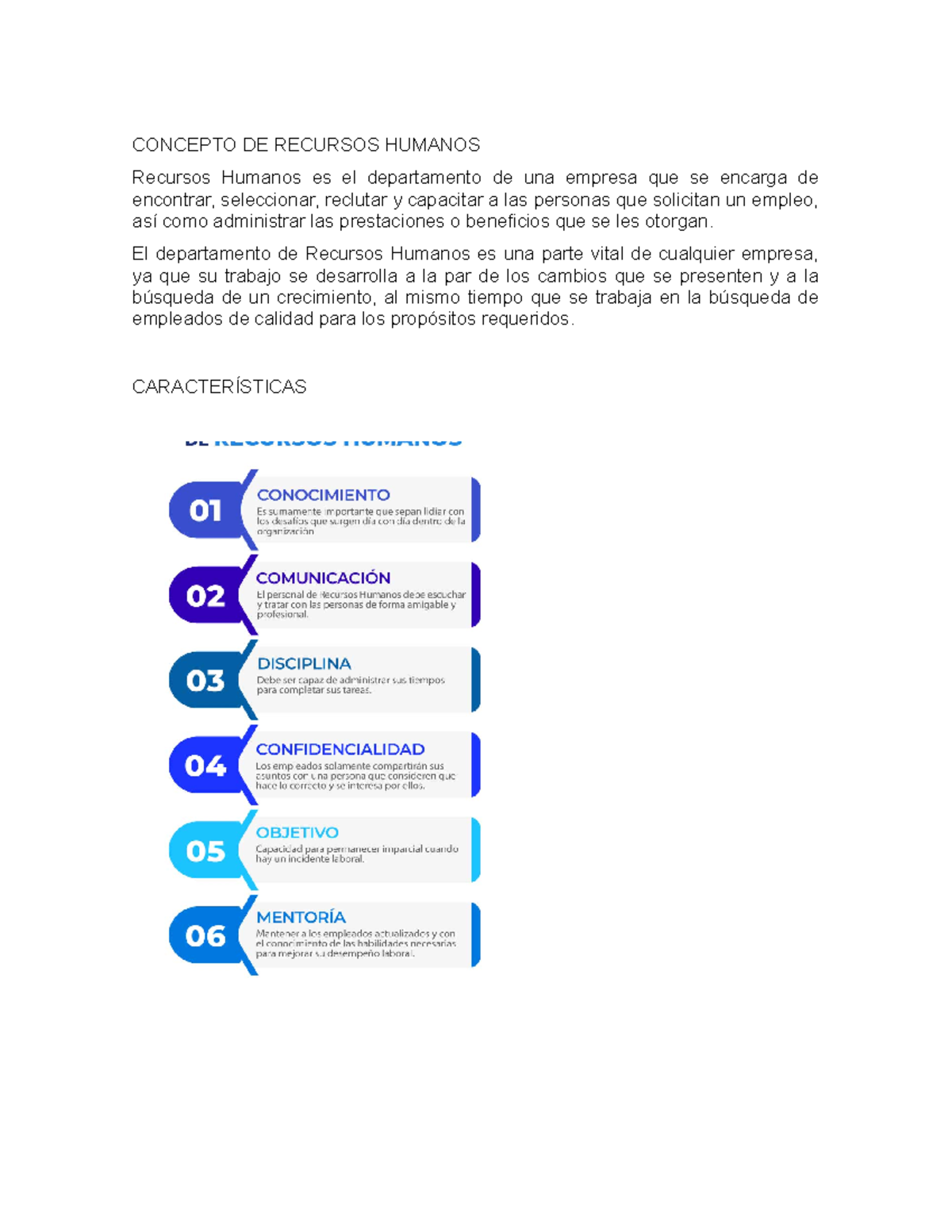 Concepto DE Recursos Humanos - CONCEPTO DE RECURSOS HUMANOS Recursos
